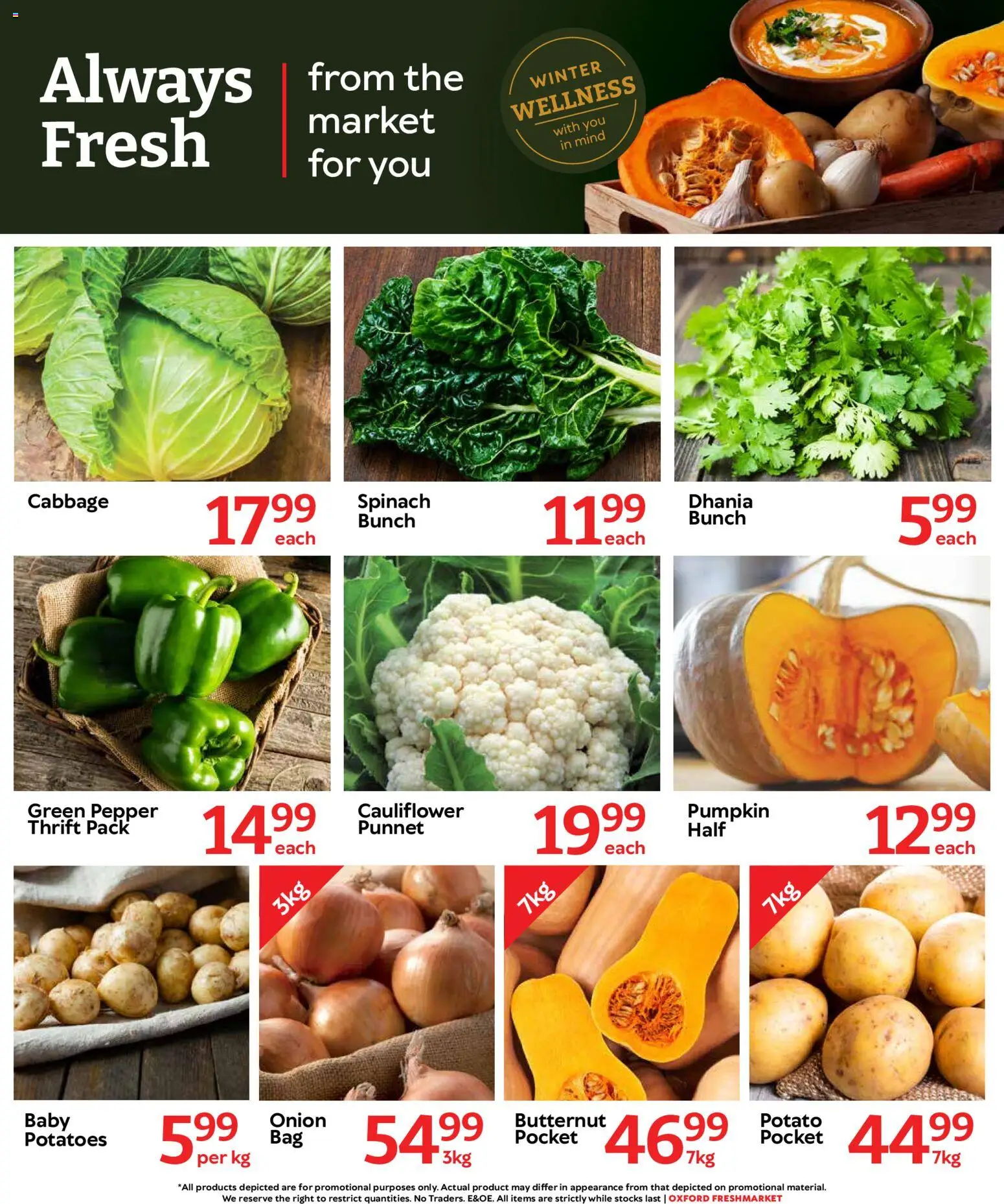New Oxford Freshmarket catalogue – valid from 17.06.2026 | Page: 6 | Products: Cauliflower, Potatoes, Pepper