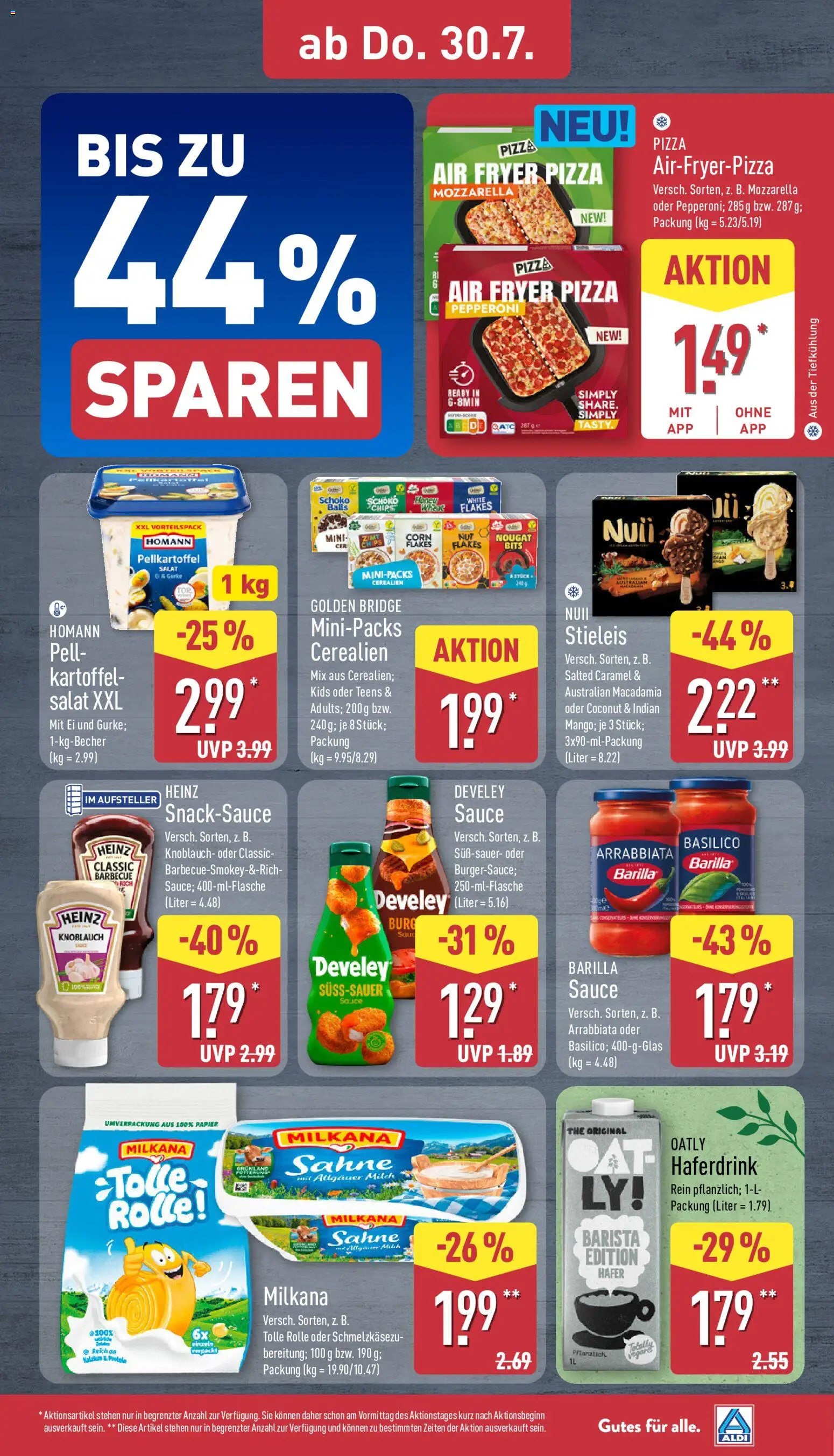 Aldi Prospekt – gültig ab 27.07.2026 | Seite: 35 | Produkte: Milch, Haferdrink, Sahne, Salat