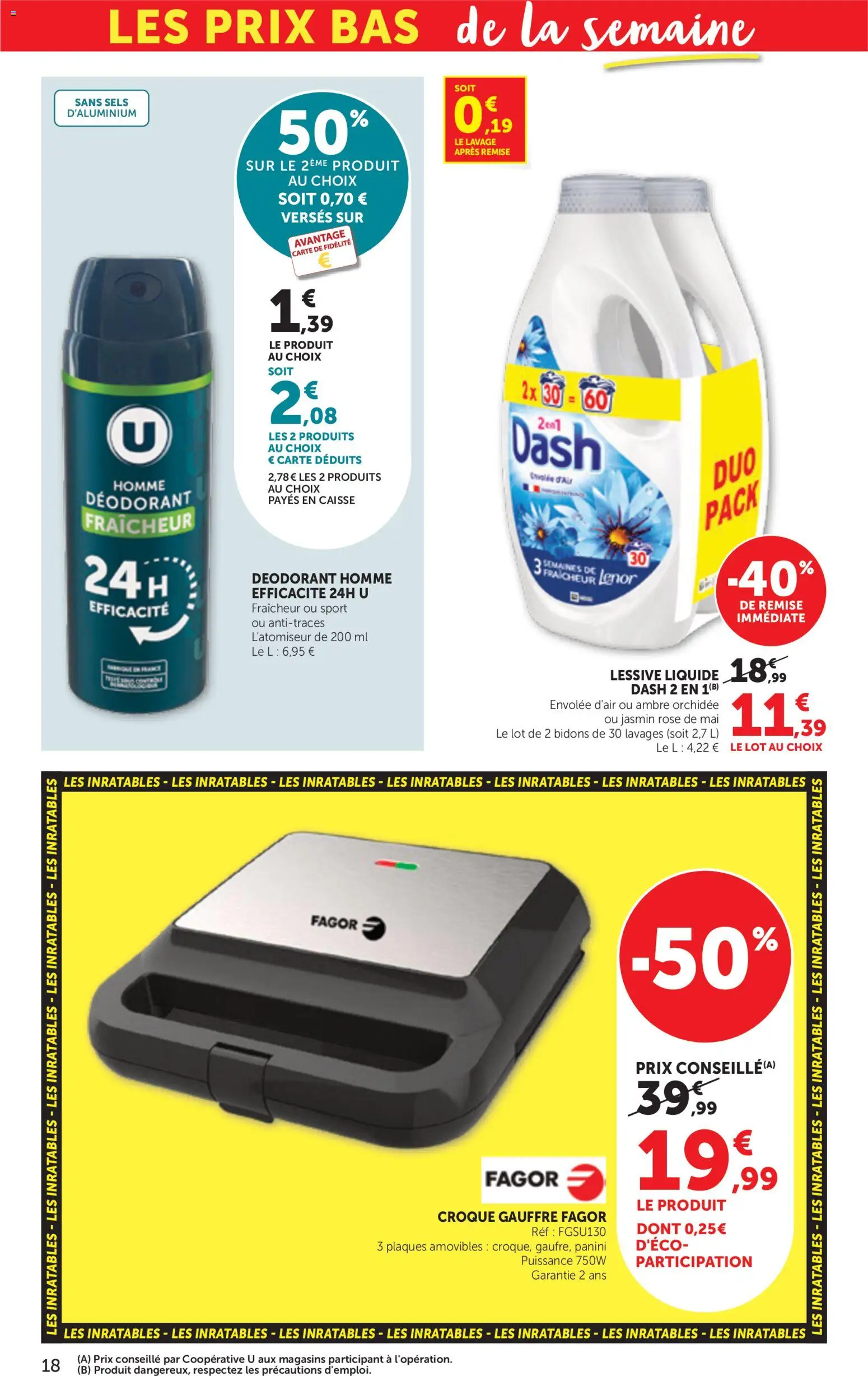 {H1} | Page: 18 | Produits: Lenor, Déodorant homme, Déodorant, Dash