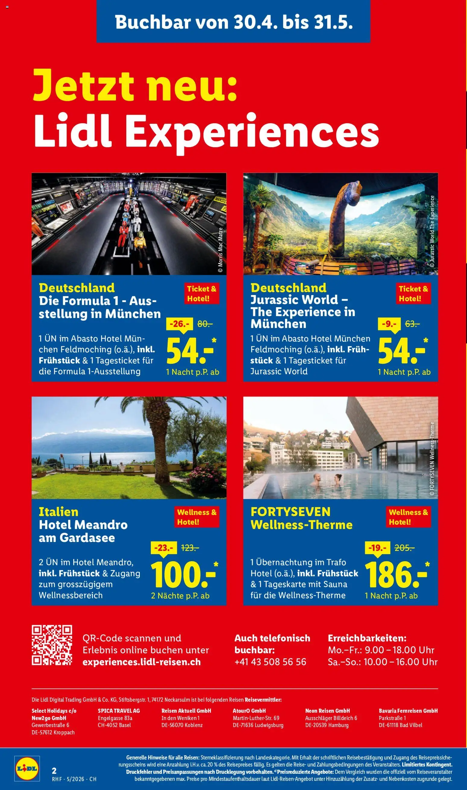 Lidl Aktionen Reisen – gültig ab 29.04.2026 | Seite: 2 | Produkte: Bad, Uhr