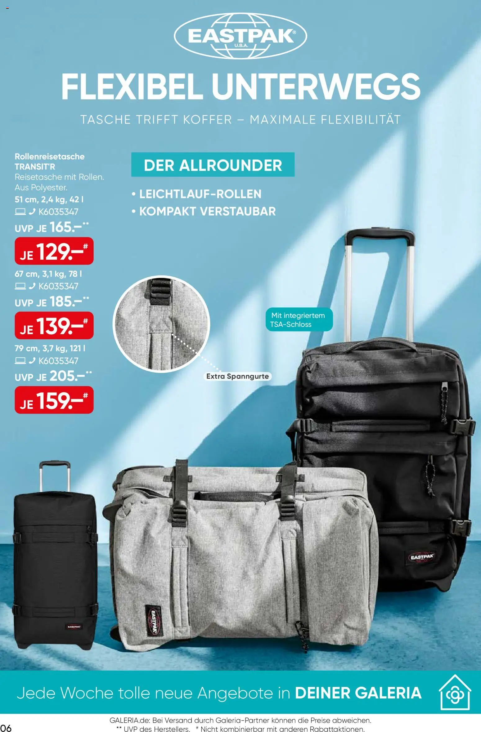 Galeria Karstadt Kaufhof Prospekt – gültig ab 27.05.2026 | Seite: 6 | Produkte: Tasche, Reisetasche, Koffer