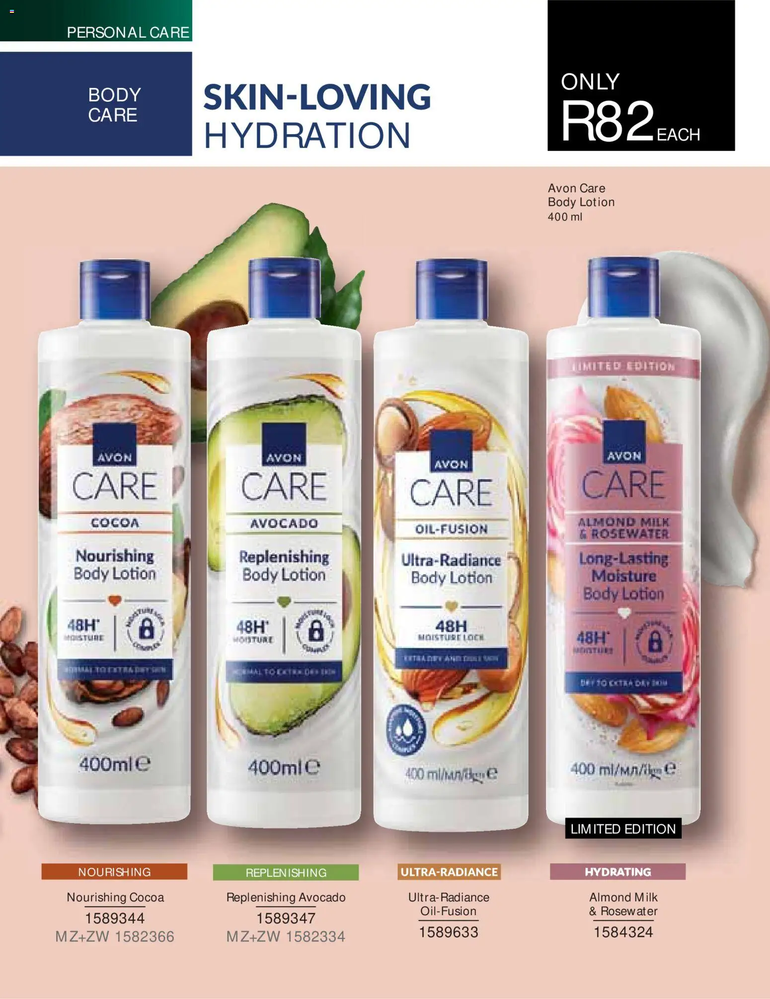 New Avon catalogue – valid from 01/10/2026 | Page: 162 | Products: Cocoa, Avocado, Milk, Lotion