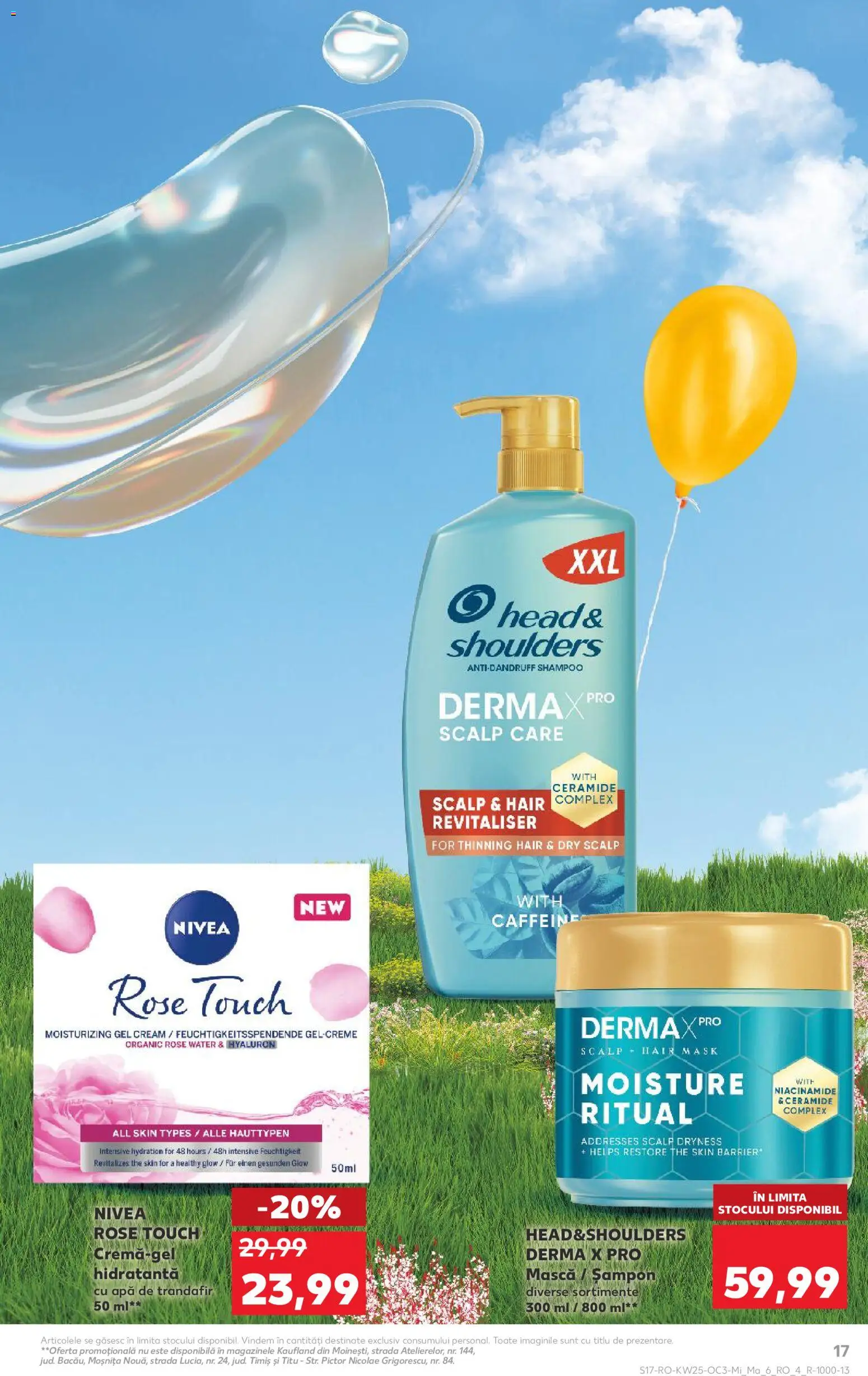 Noul catalog Kaufland – valabil de la 17.06.2026 | Pagină: 17 | Produse: Trandafir, Șampon, Apă