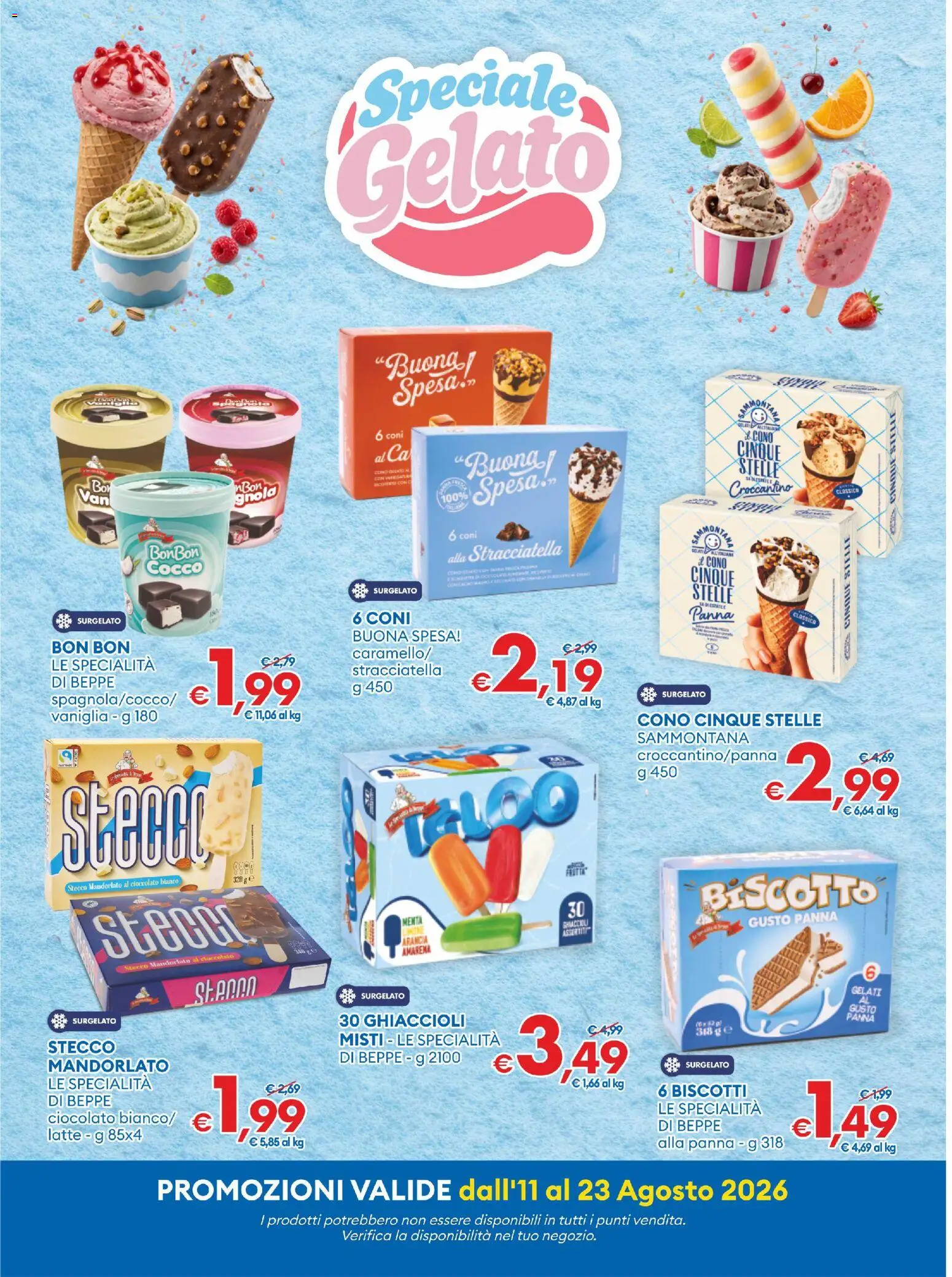 Volantino MD Discount del 11/08/2026 | Pagina: 19 | Prodotti: Gelato, Amarena, Cioccolato bianco, Specialità