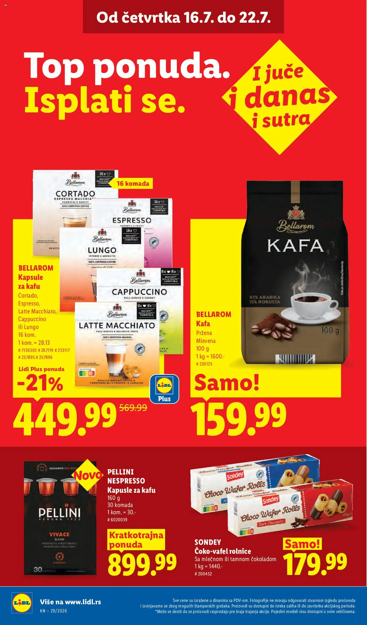 Lidl katalog - važi od 16.07.2026 | Strana: 30 | Proizvode: Dolce Gusto, Kapsule za kafu, Kafa, Nespresso