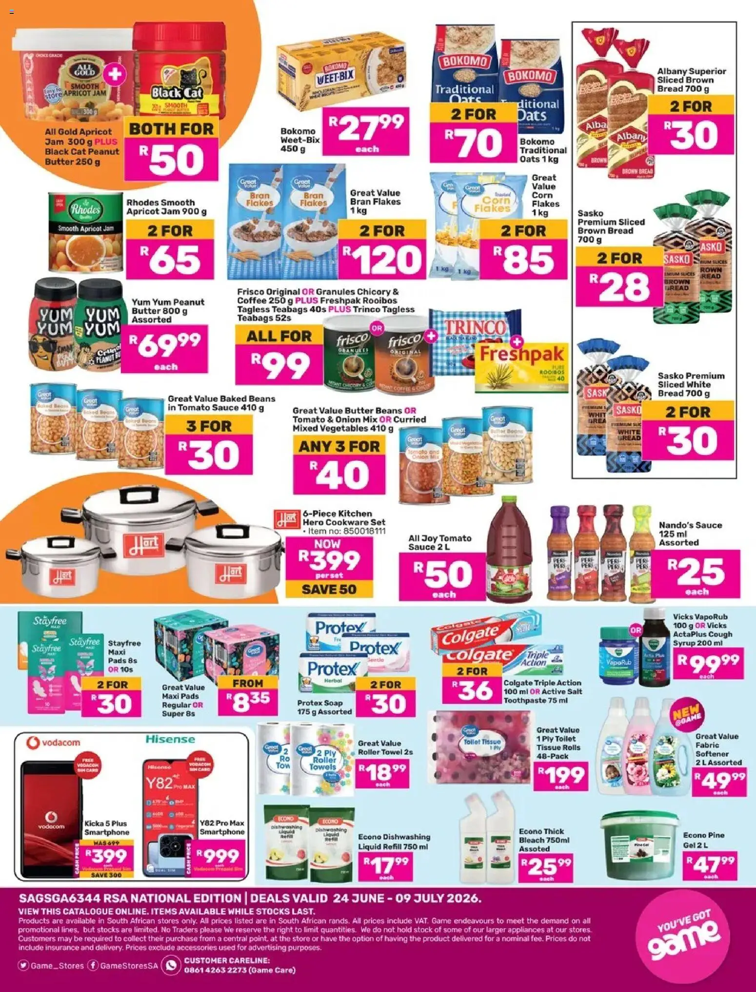 New Game catalogue – valid from 24/06/2026 | Page: 2 | Products: Towel, Bread, Vegetables, Sauce