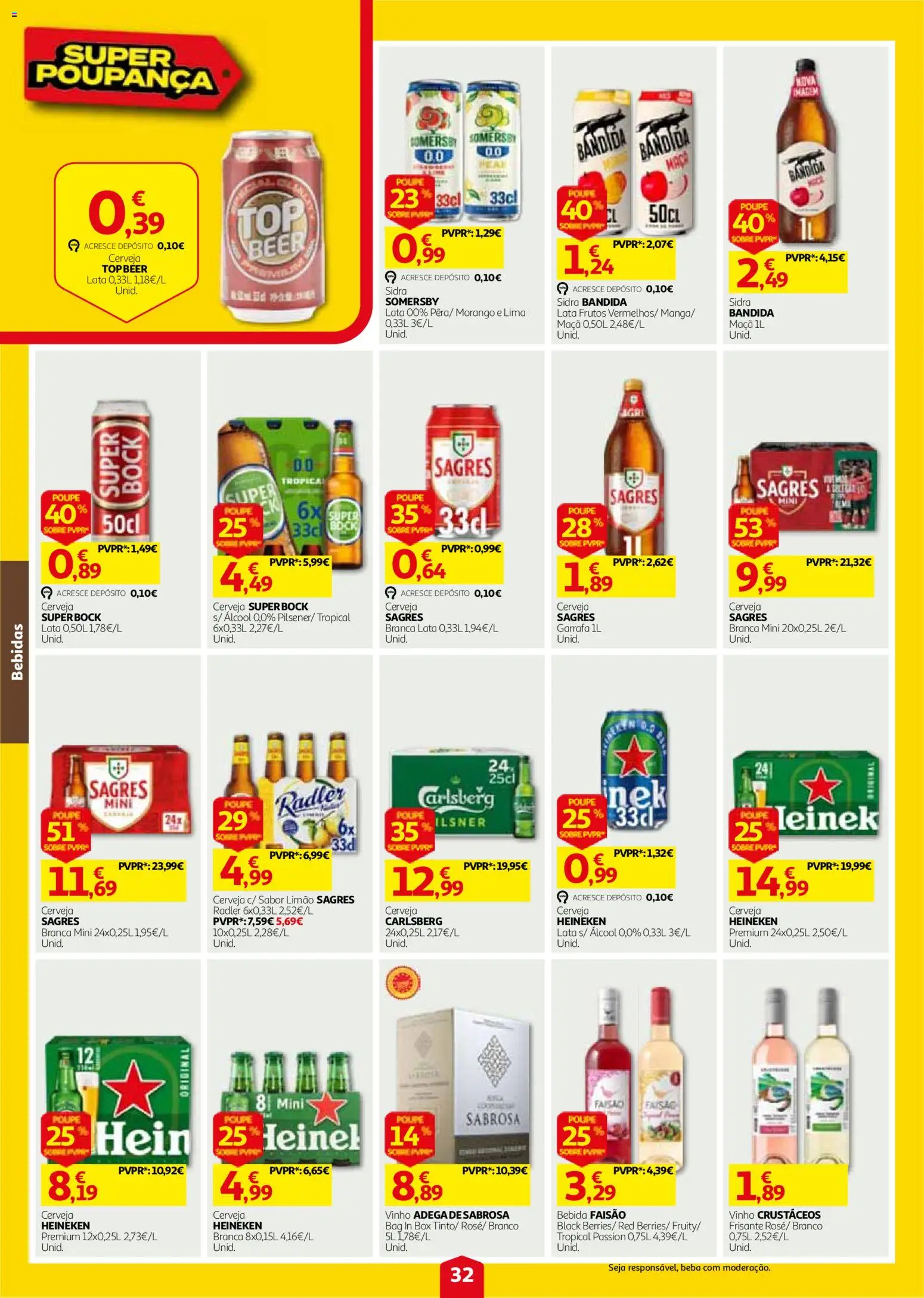 Auchan folheto │ válido de 24/09/2026 | Página: 32 | Produtos: Sidra, Radler, Vinho, Lima