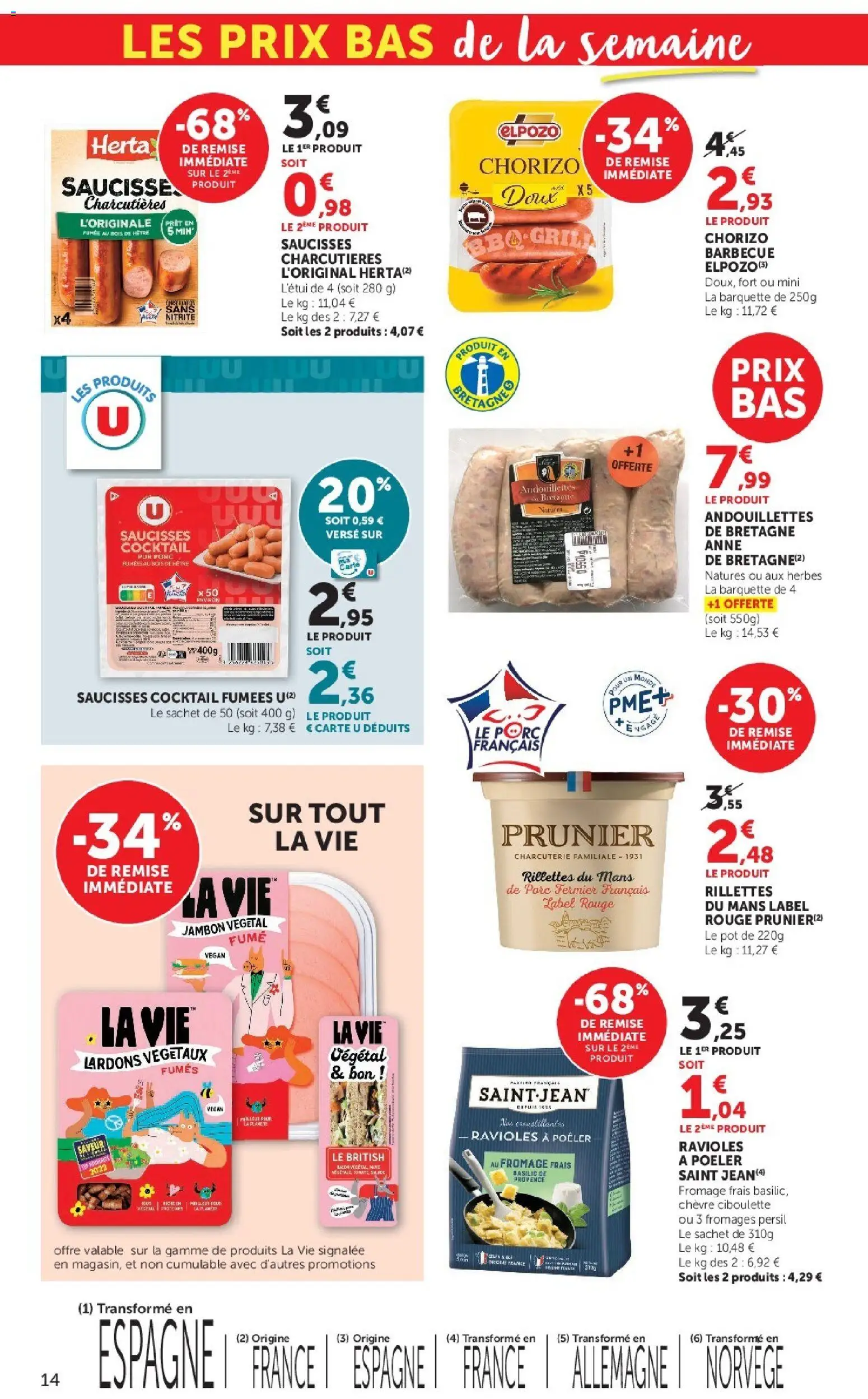 {H1} | Page: 14 | Produits: Chorizo, Persil, Lardons, Fromage frais