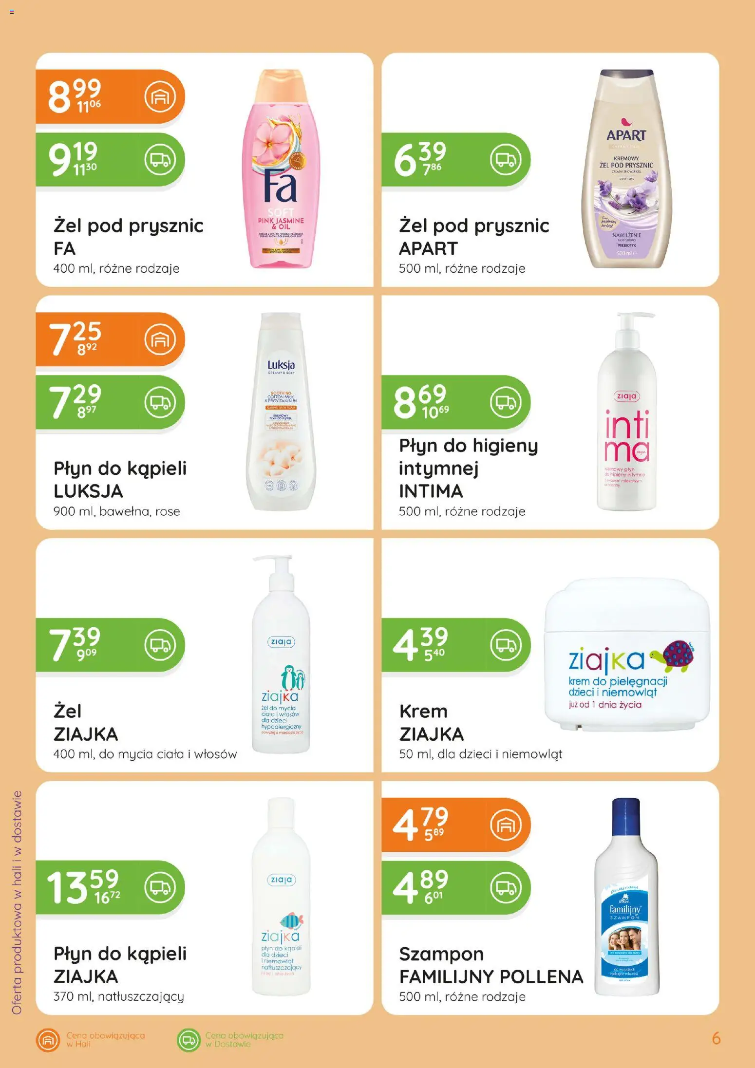 Eurocash gazetka - Katalog Chemiczny od 01.10.2026 | Strona: 6 | Produkty: Płyn do kąpieli, Szampon, Żel pod prysznic, Krem