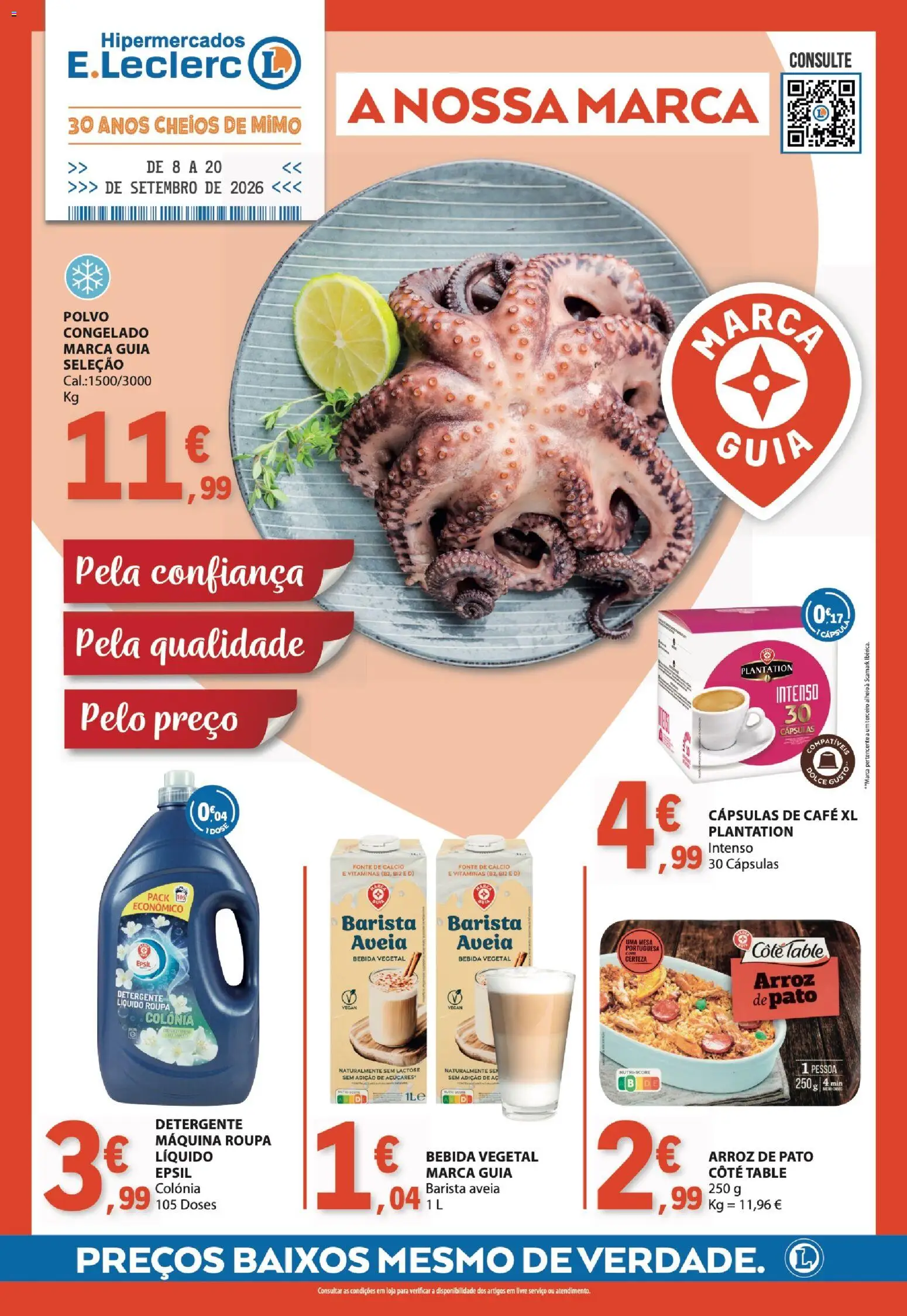 E.Leclerc - Folheto Especial Eco e Marca Guia │ válido de 08/09/2026 | Página: 16 | Produtos: Aveia, Pato, Detergente, Cálcio