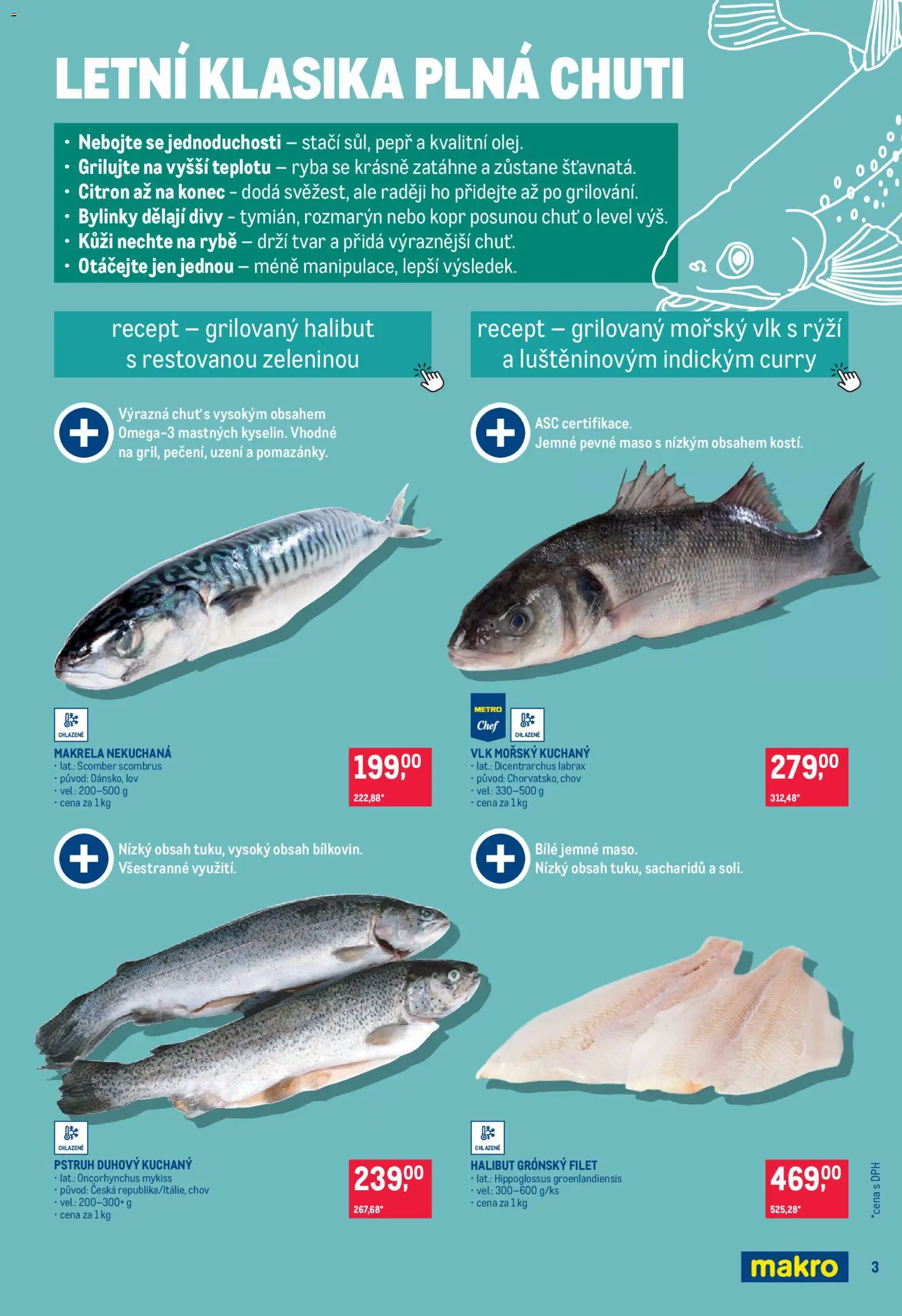Makro leták - Pro milovníky jídla od 03.06.2026 | Strana: 3 | Produkty: Ryba, Halibut, Pstruh, Filet