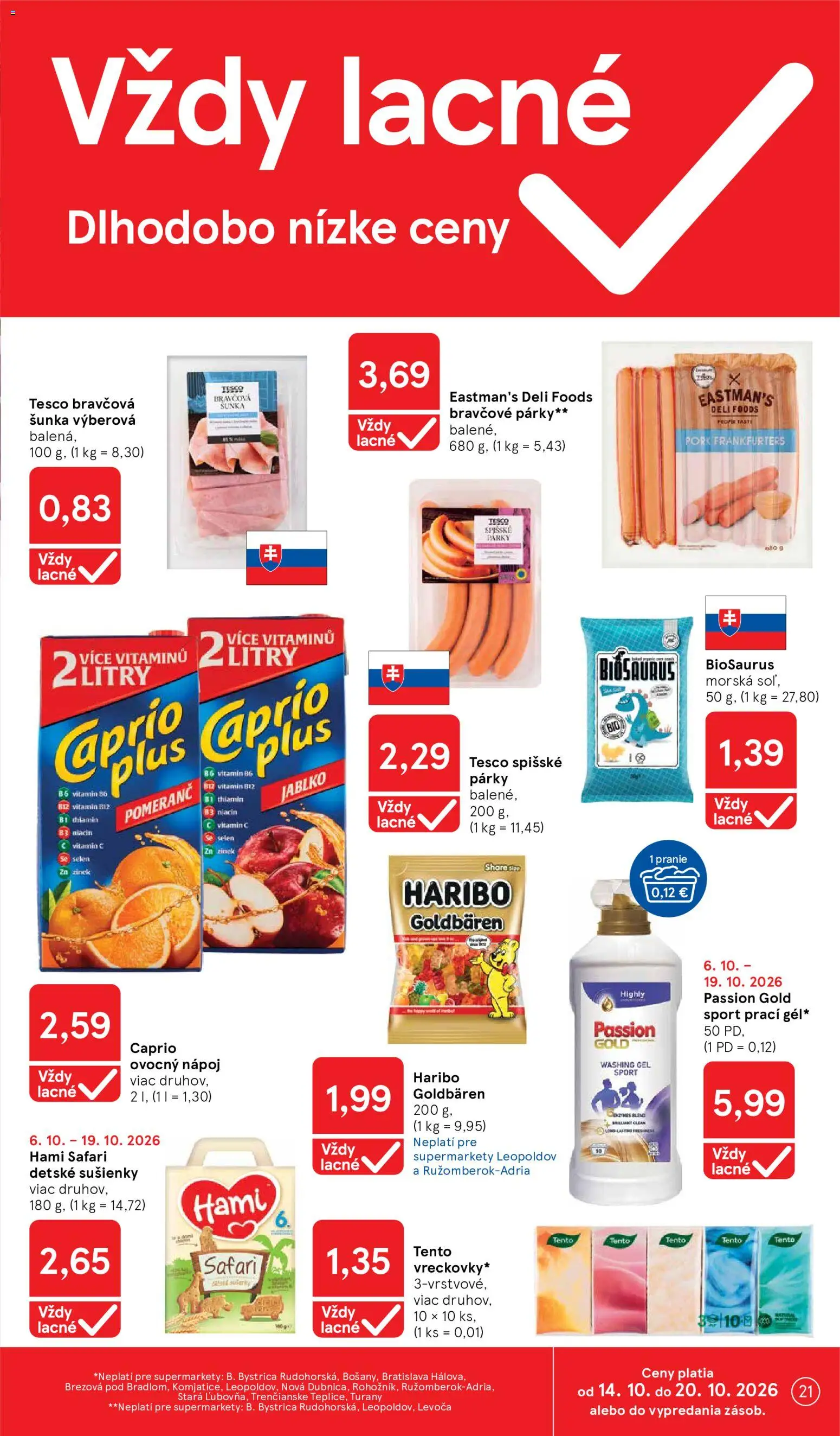 Nové Tesco akcie – leták je platný od 14.10.2026 | Strana: 21
