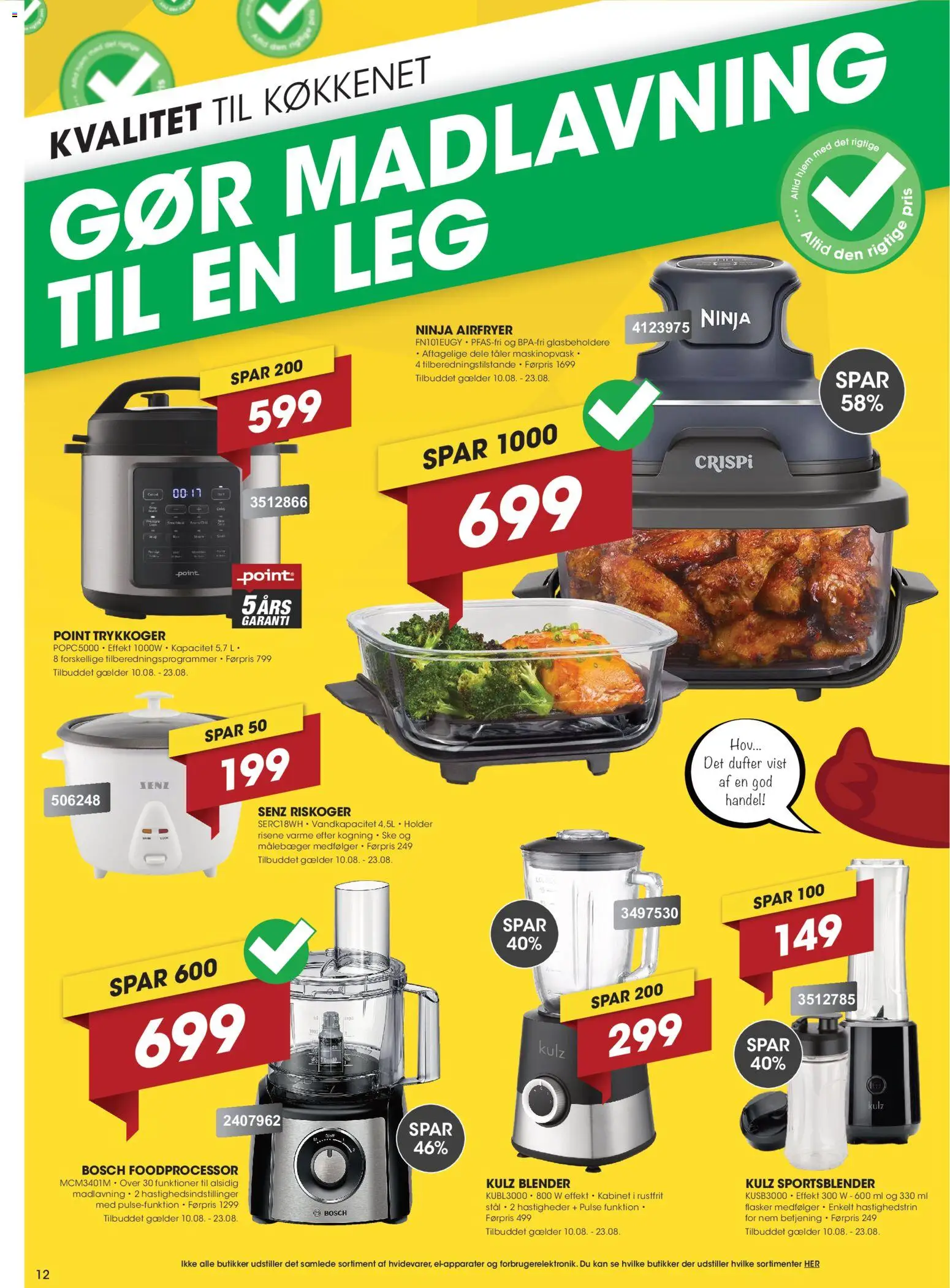 Punkt1 tilbudsavis – gyldig fra 10/08/2026 | Side: 12 | Produkter: Foodprocessor