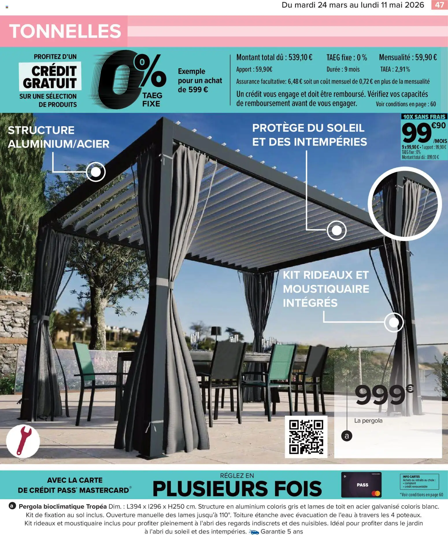 {H1} | Page: 47 | Produits: Moustiquaire, Pergola