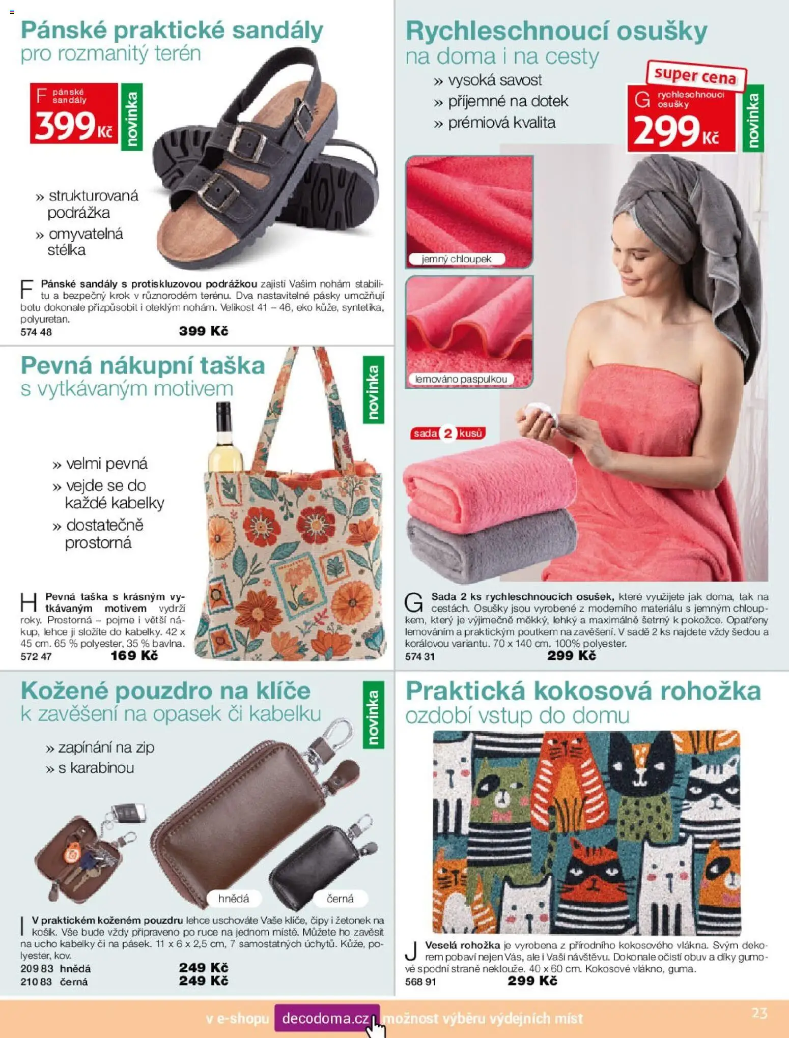 Decodoma katalog Jaro 2026 od 30.03.2026 | Strana: 23 | Produkty: Nákupní taška, Pouzdro, Rohožka, Kabelky