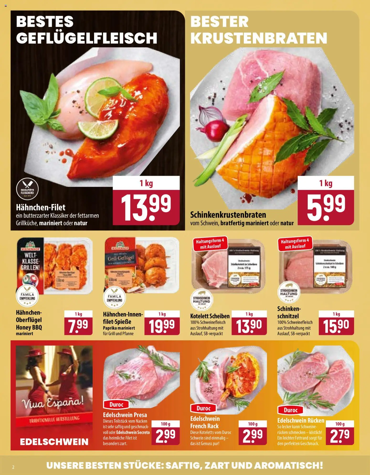 Famila Prospekt – gültig ab 15.06.2026 | Seite: 2 | Produkte: Hahnchen, Krustenbraten, Paprika, Schweinefleisch