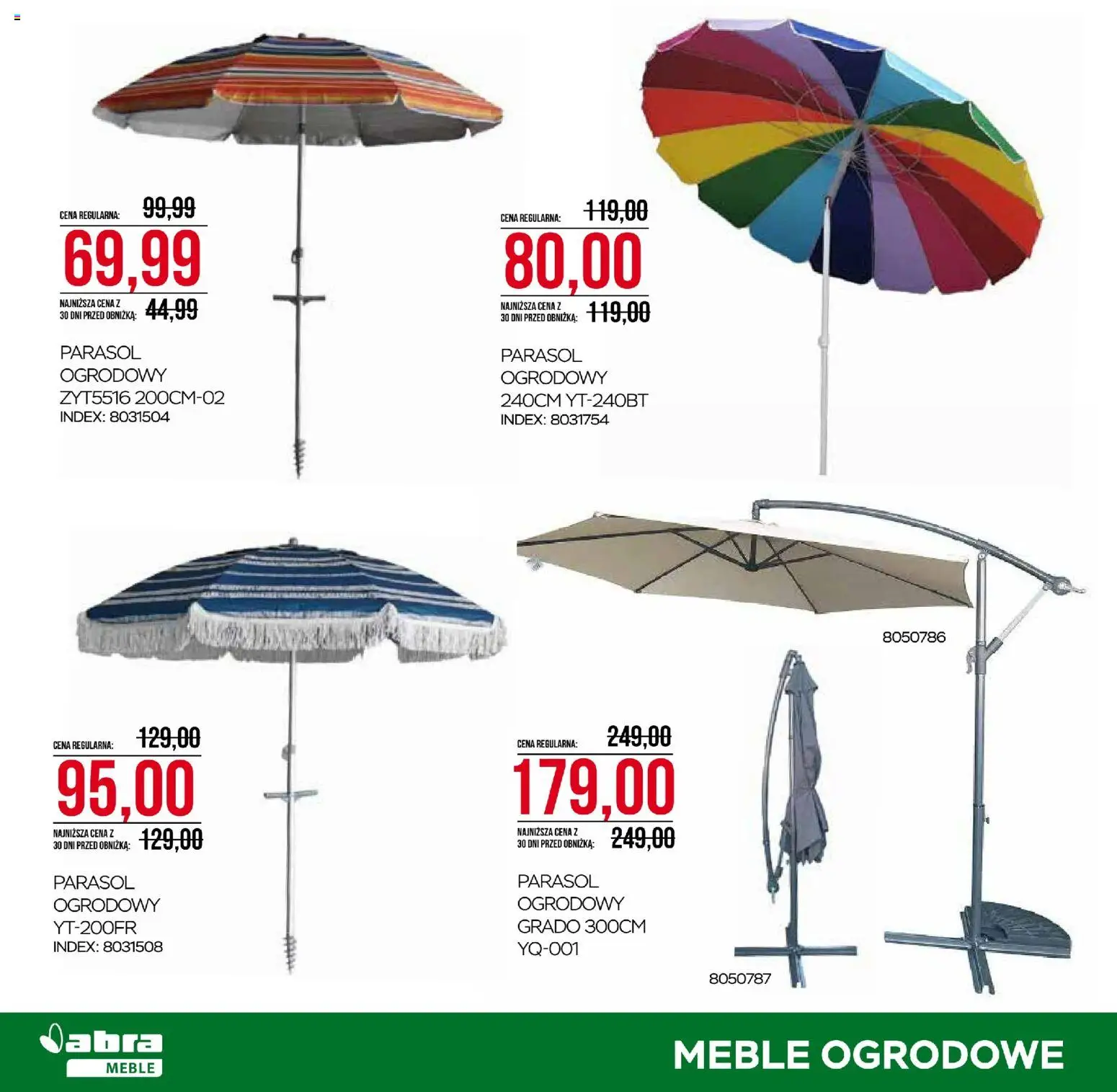 Abra meble gazetka od 27.05.2026 | Strona: 20 | Produkty: Parasol, Meble ogrodowe