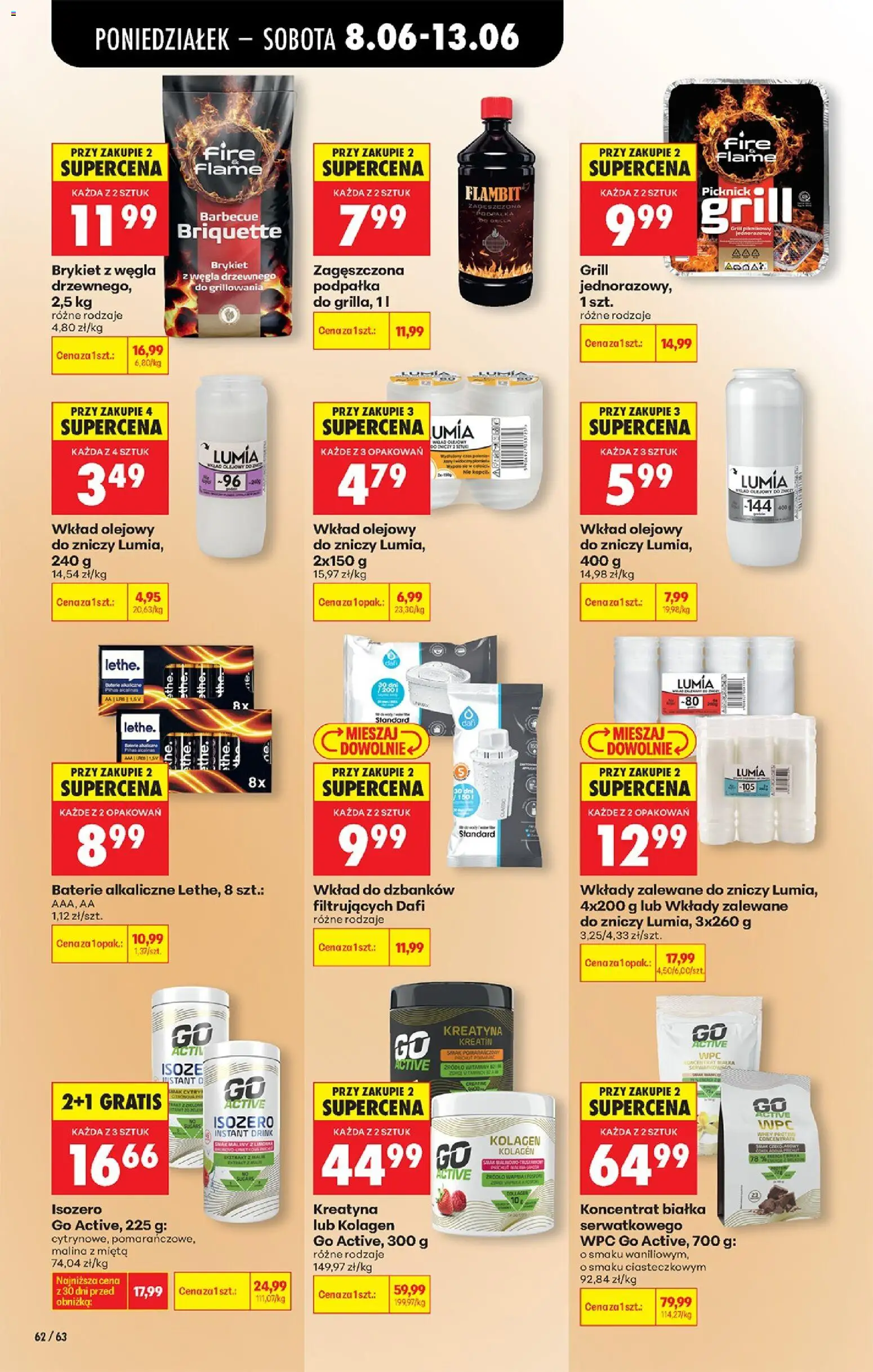 Biedronka gazetka od poniedziałku od 08.06.2026 | Strona: 82 | Produkty: Maliny, Baterie, Mięta, Grill jednorazowy