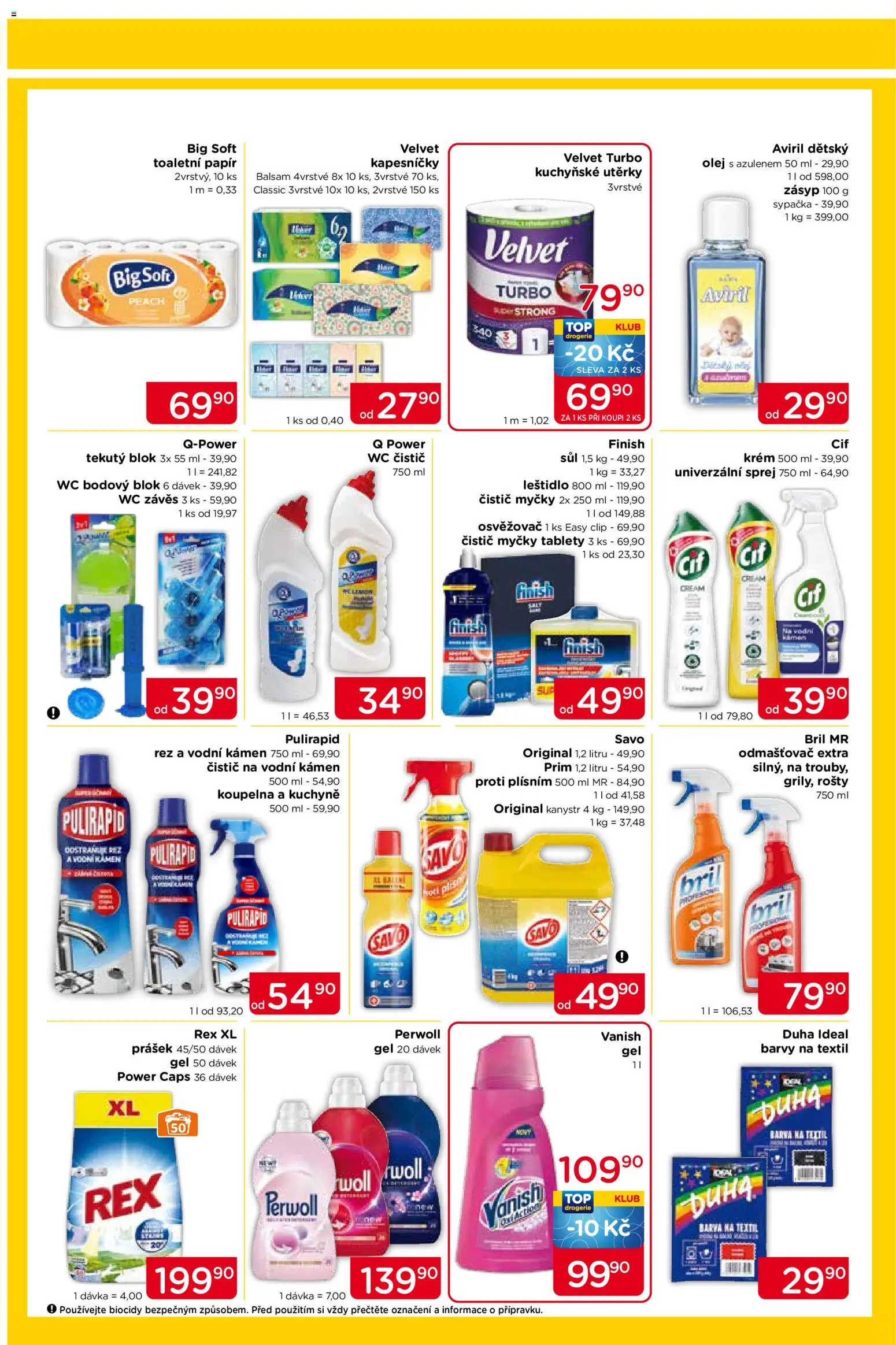 Top drogerie leták od 23.07.2026 | Strana: 3 | Produkty: Čistič myčky, Závěs, Savo, Odmašťovač
