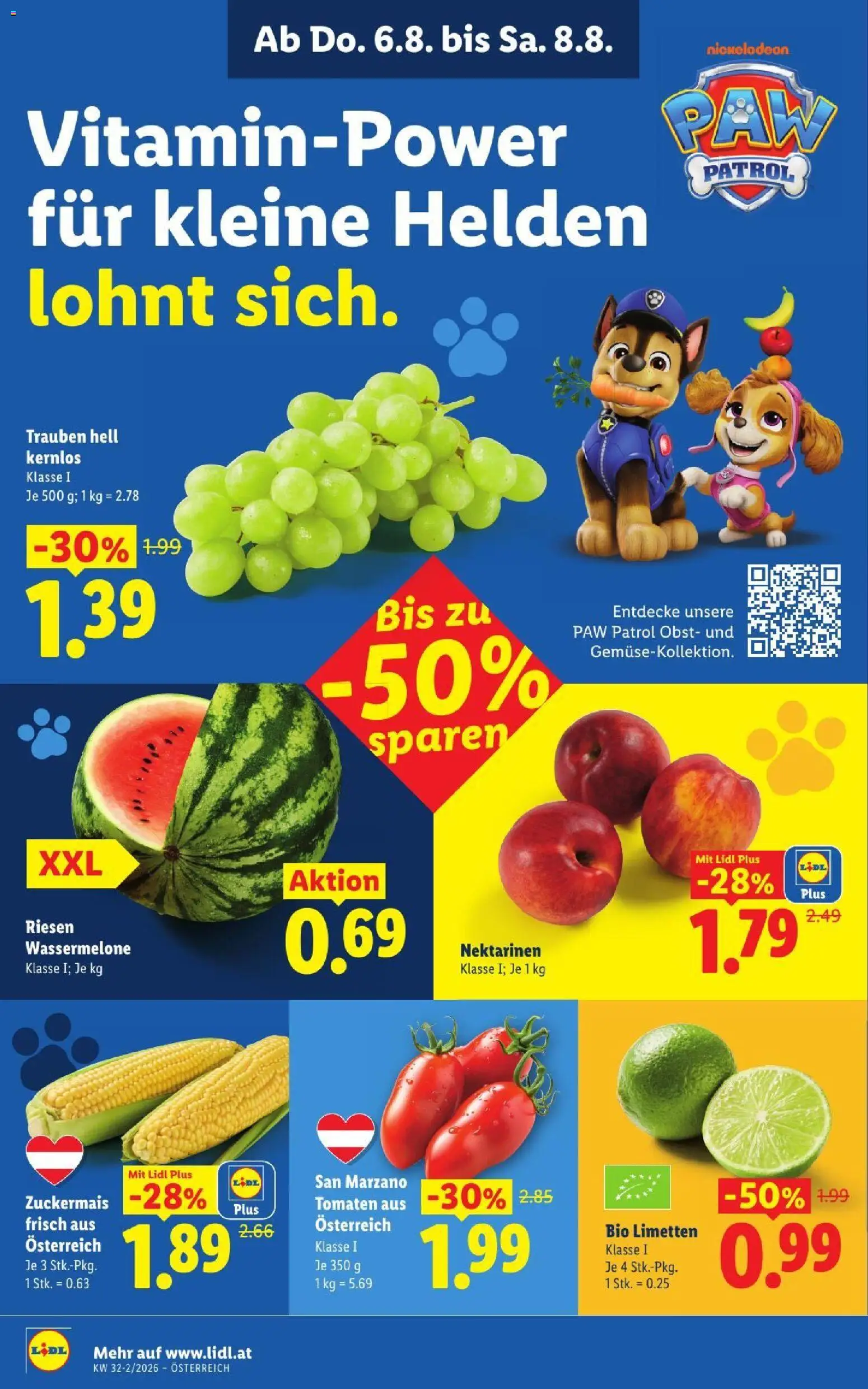 Lidl - Flugblatt gültig ab 06.08.2026 | Seite: 6 | Produkte: Obst, Wassermelone, Tomaten