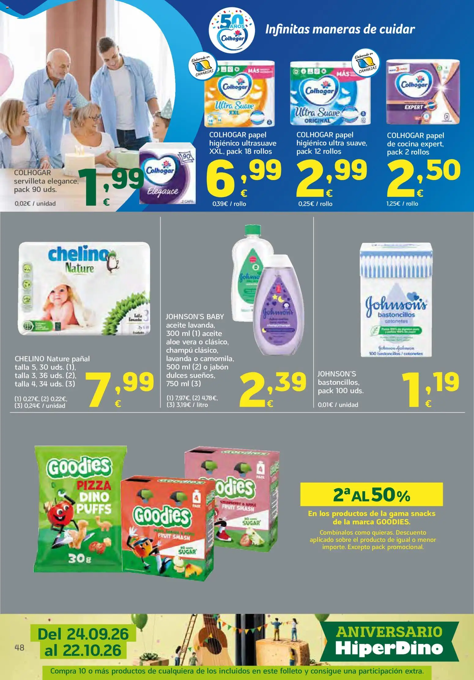 HiperDino folleto │ válido desde el 24/09/2026 | Página: 48 | Productos: Jabón, Snacks, Dulces, Cocina