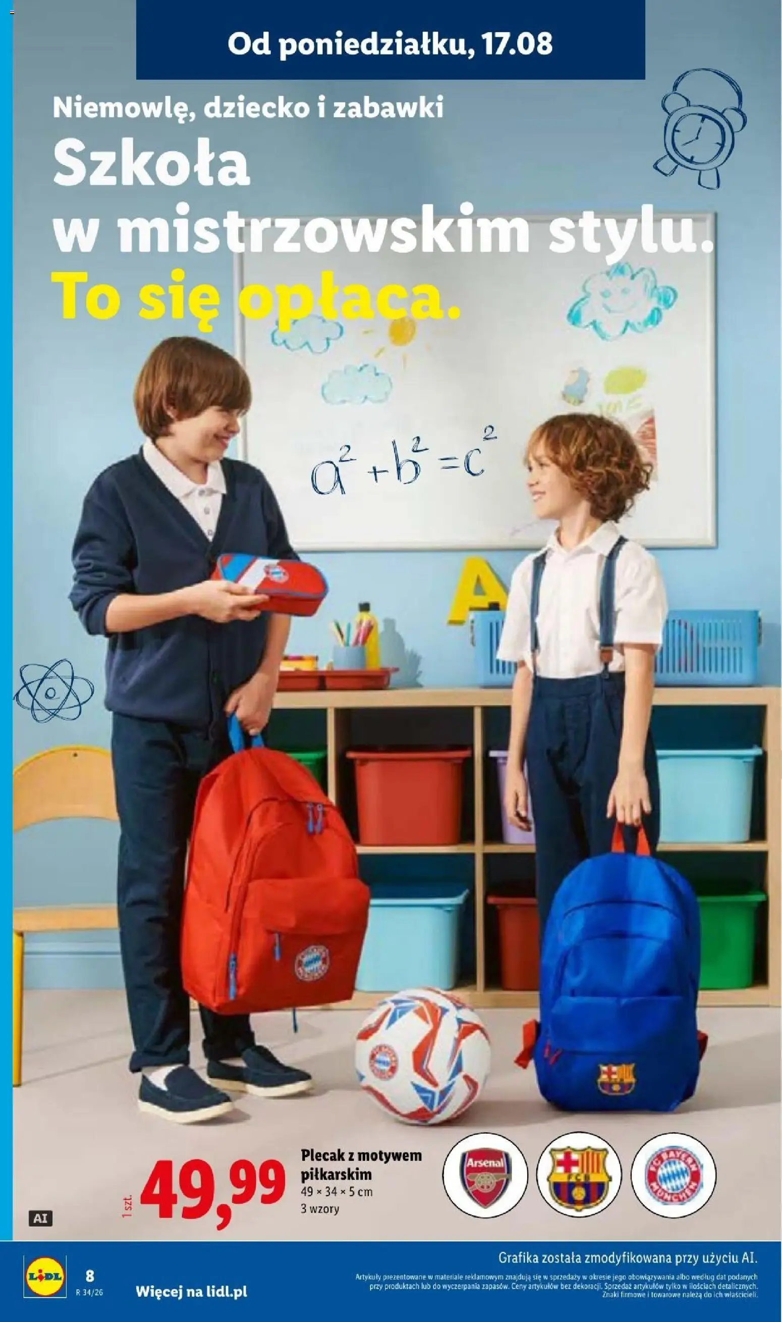 Lidl gazetka od 17.08.2026 | Strona: 8 | Produkty: Zabawki, Plecak