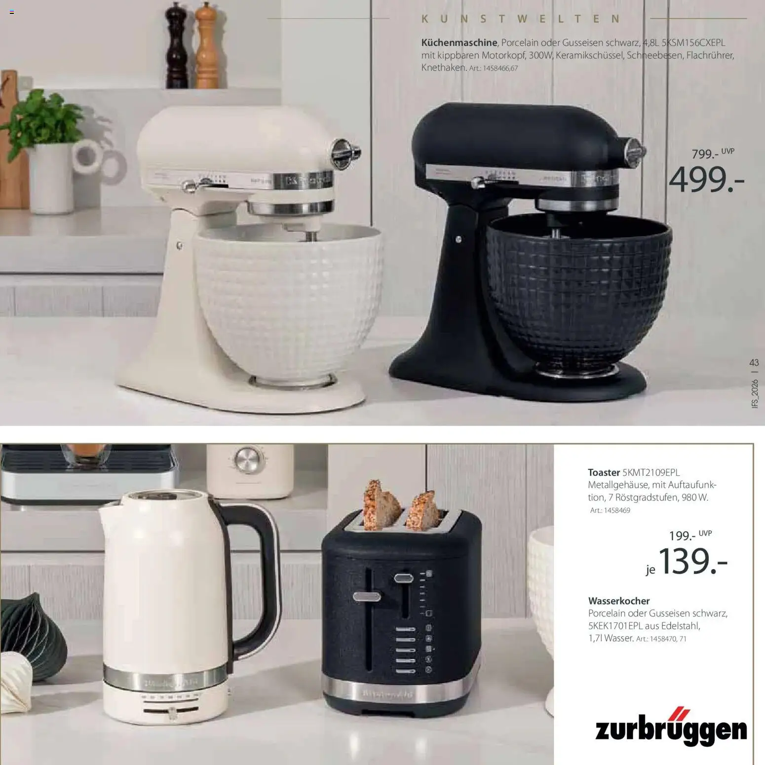 Zurbrüggen Frühlings-Boten für dein zuhause (ab 14.04.2026) zum Blättern | Seite: 41 | Produkte: Wasserkocher, Toaster