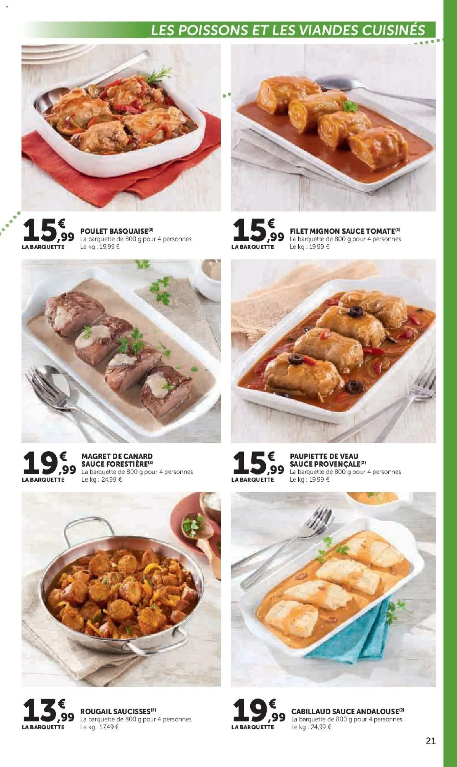 {H1} | Page: 21 | Produits: Magret de canard, Filet mignon
