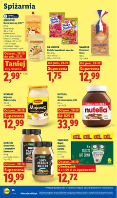 Pogląd oferty "WINIARY Majonez Dekoracyjny, Majonez Dekoracyjny" - ważna od 26.10.2026 | Strona: 90 | Produkty: Napój owsiany, Nutella, Kisiel, Majonez