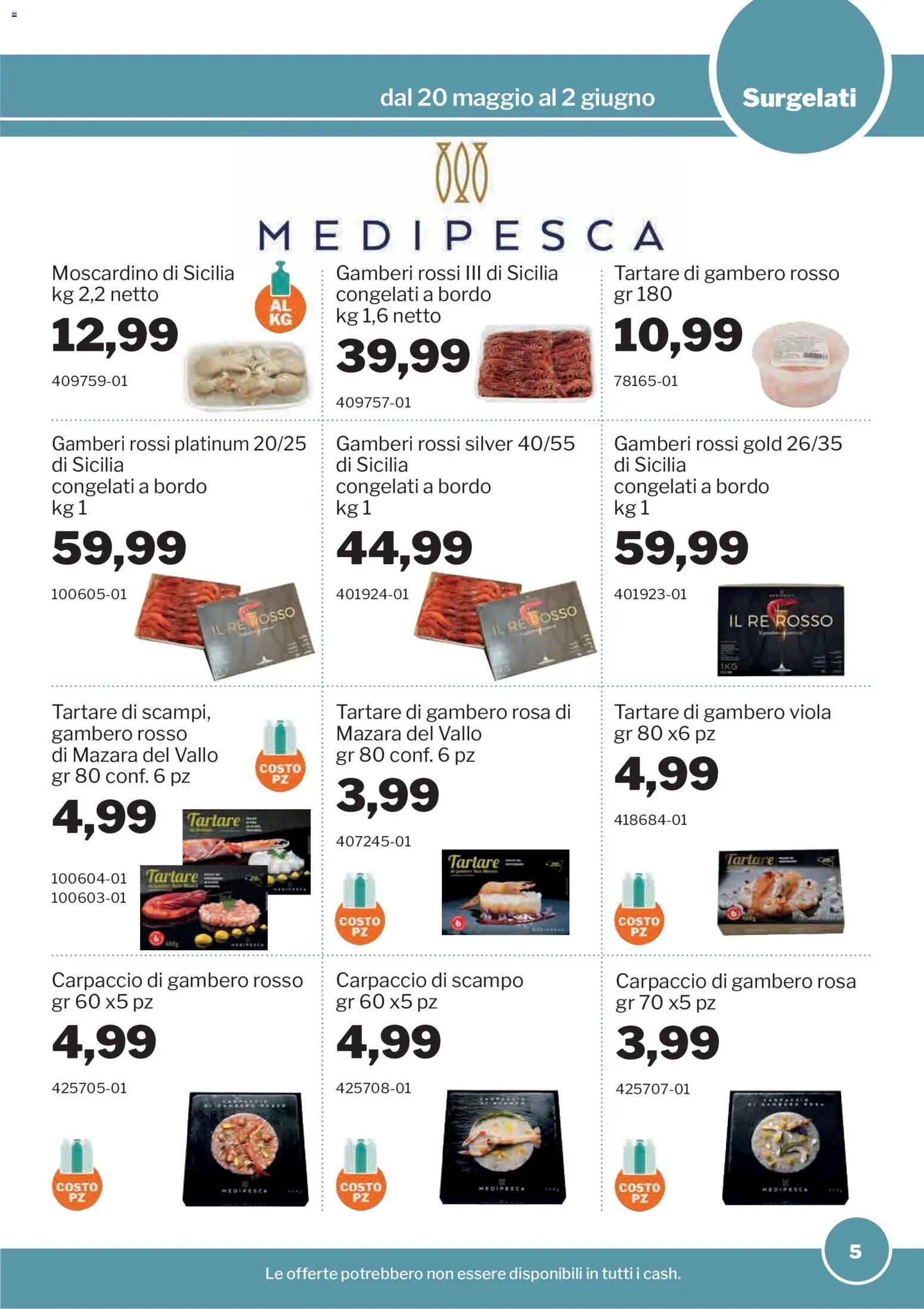 Volantino Sogegross del 20.05.2026 | Pagina: 5 | Prodotti: Gamberi