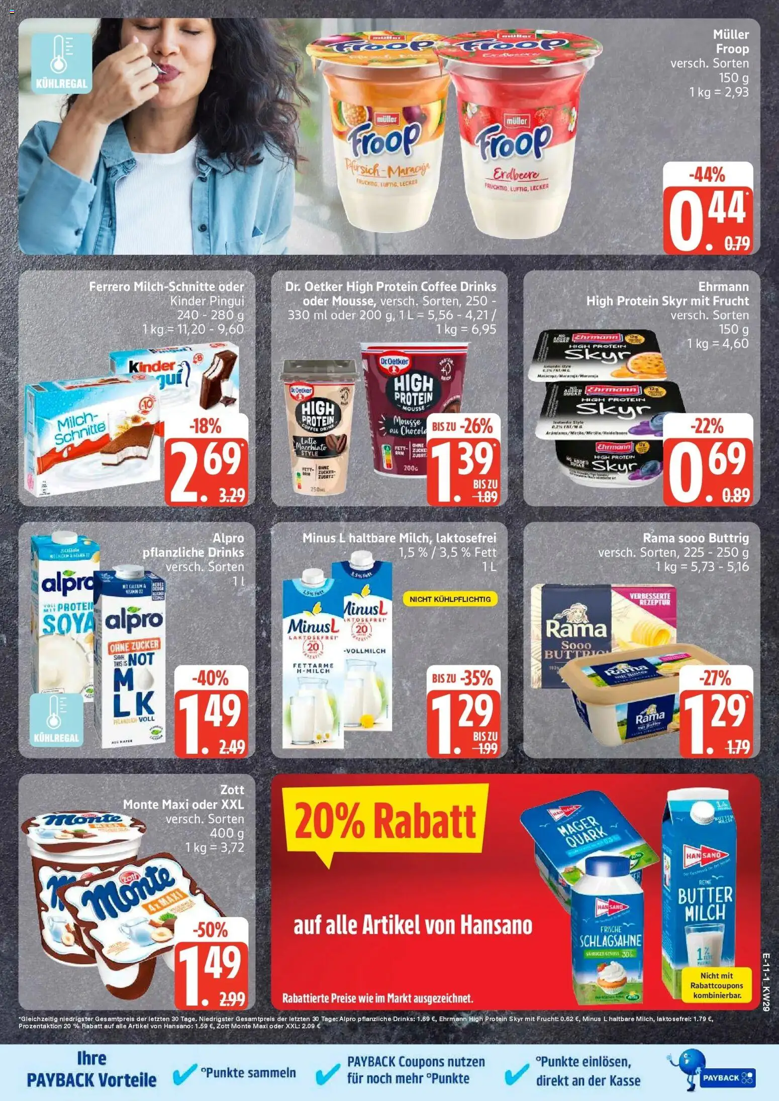 Edeka Prospekt Mölln – gültig ab 13.07.2026 | Seite: 13 | Produkte: Froop, Milch, Alpro, Ferrero milchschnitte