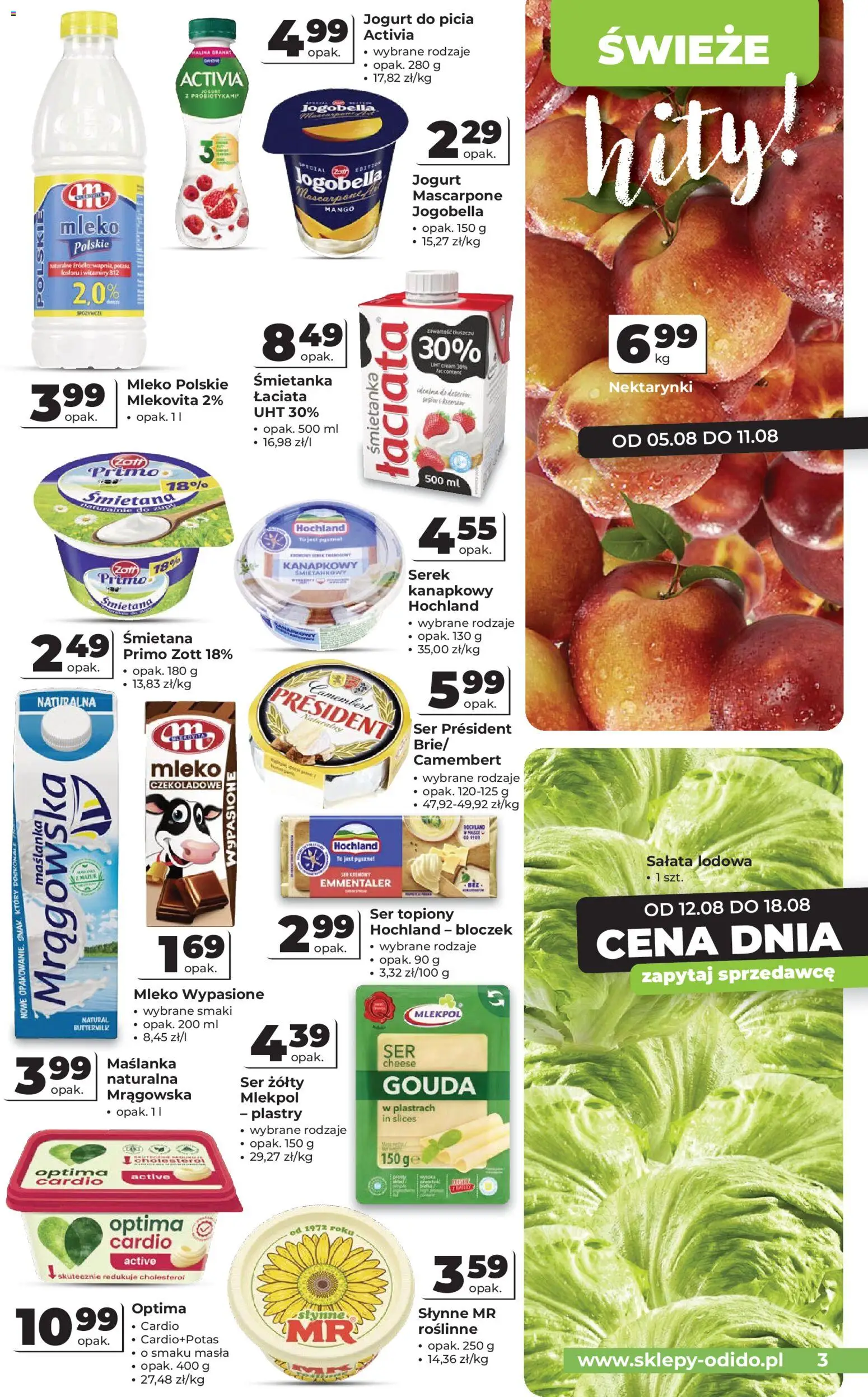 Odido gazetka od 05.08.2026 | Strona: 3 | Produkty: Mango, Maślanka, Mascarpone, Ser