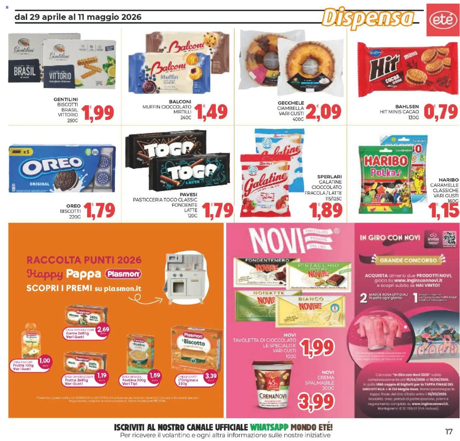 Volantino Eté del 29.04.2026 | Pagina: 17 | Prodotti: Pollo, Biscotti, Latte, Muffin