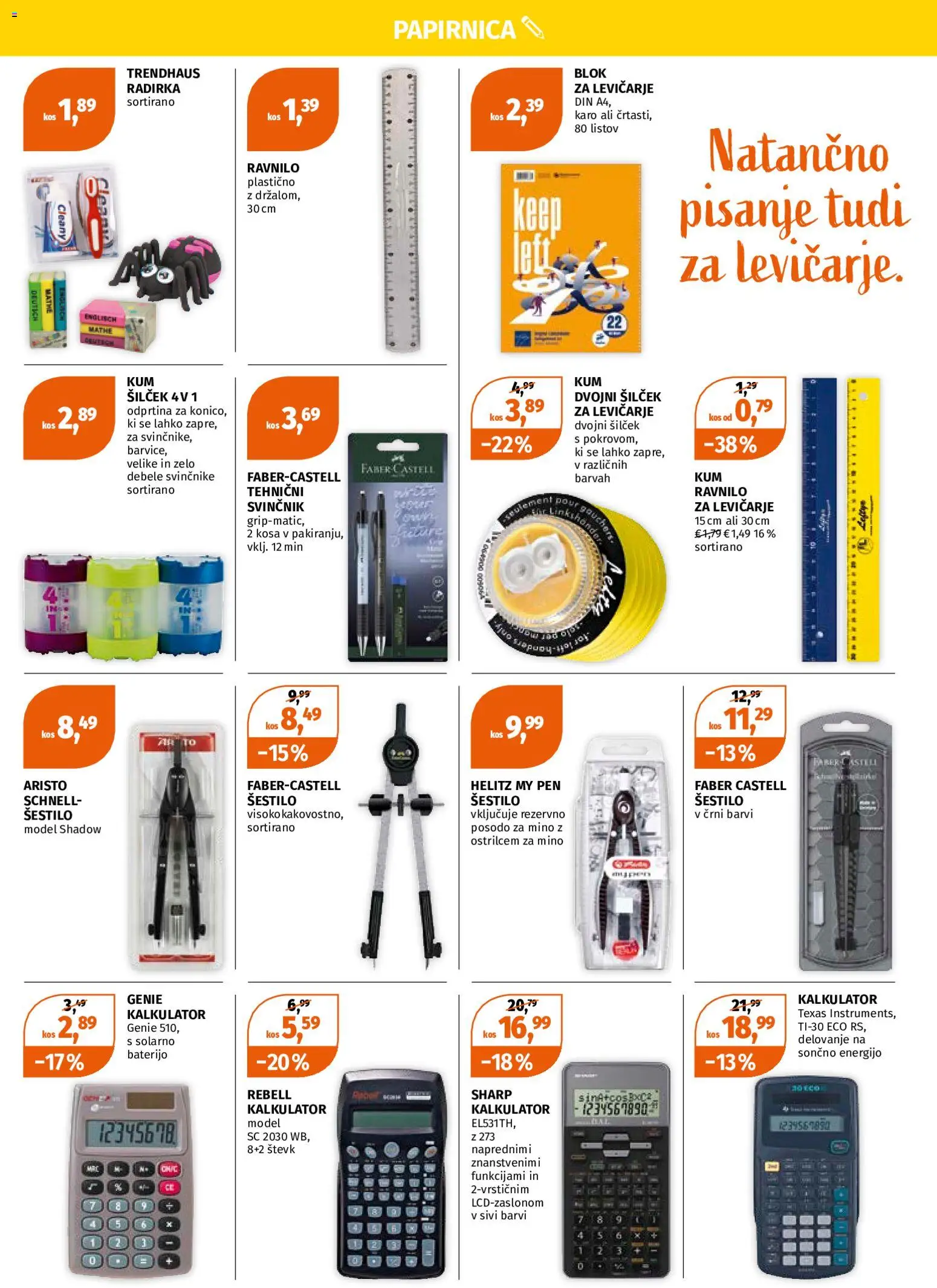 Novi Müller katalog ponudbe – veljaven od 20.07.2026 | Stran: 7 | Izdelki: Silcek, Kos, Svinčnik, Blok