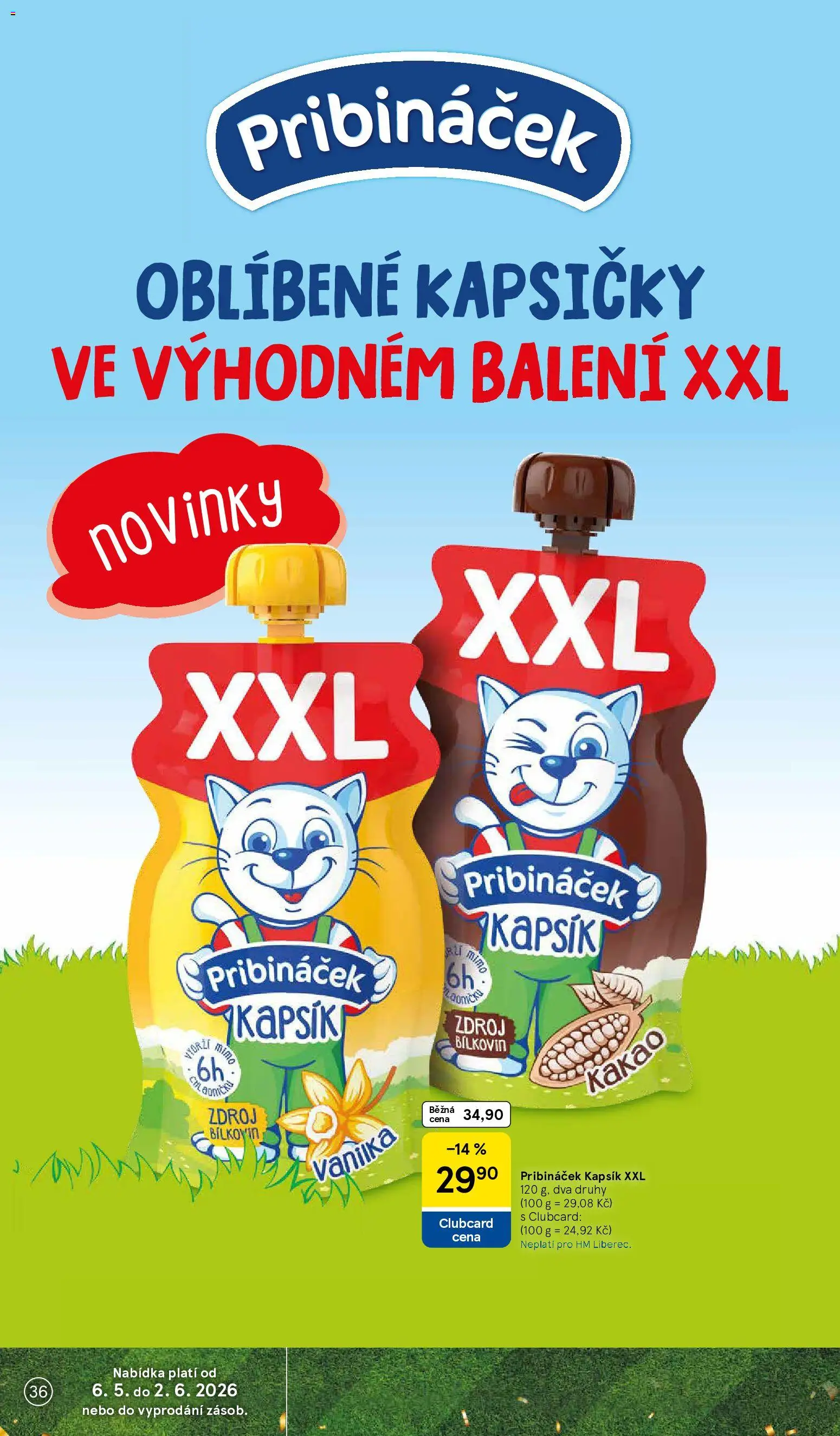 Tesco leták - Hypermarket od 20.05.2026 | Strana: 36 | Produkty: Pribináček, Kapsík Pribináček