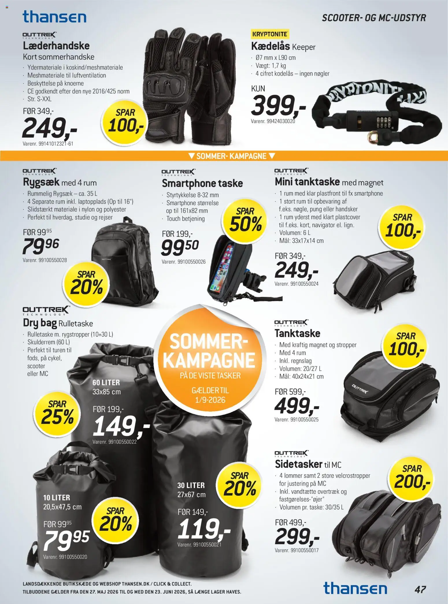 Thansen tilbudsavis – gyldig fra 27.05.2026 | Side: 47 | Produkter: Smartphone, Handsker, Magnet, Tasker
