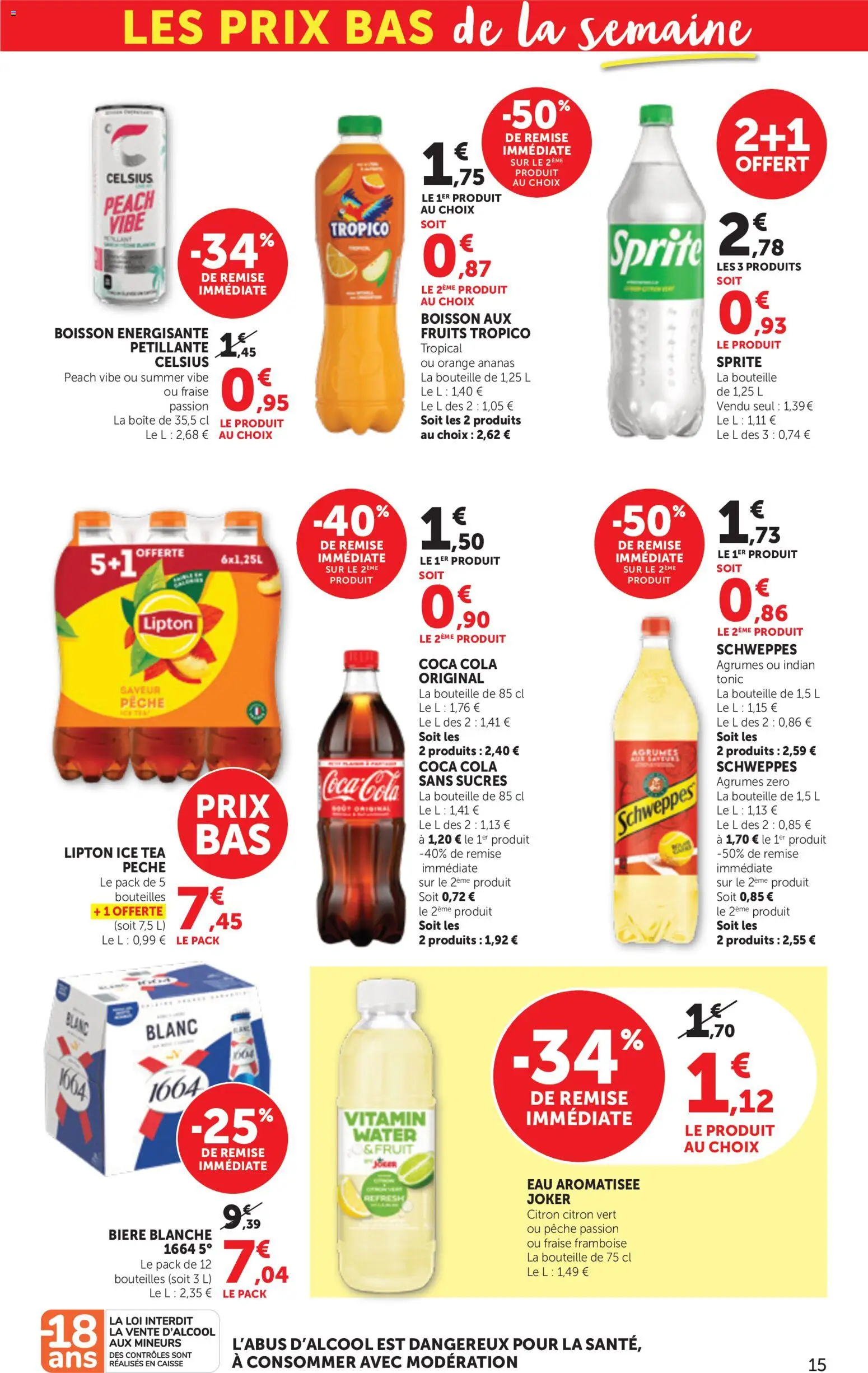 {H1} | Page: 15 | Produits: Orange, Pêche, Bière, Ananas