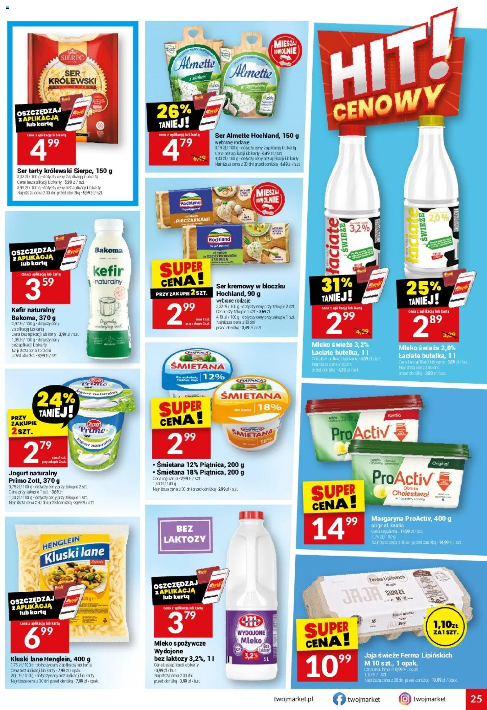 Twój Market gazetka od 27.05.2026 | Strona: 25 | Produkty: Kefir, Jogurt naturalny, Jogurt, Śmietana