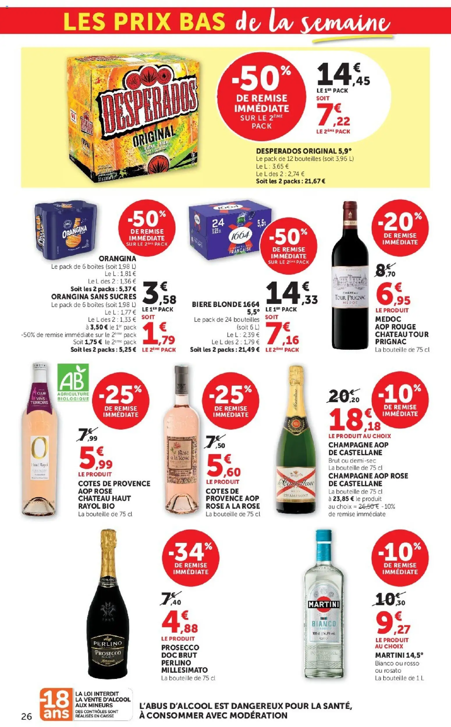 {H1} | Page: 26 | Produits: Bière blonde, Bouteille, Martini, Bière