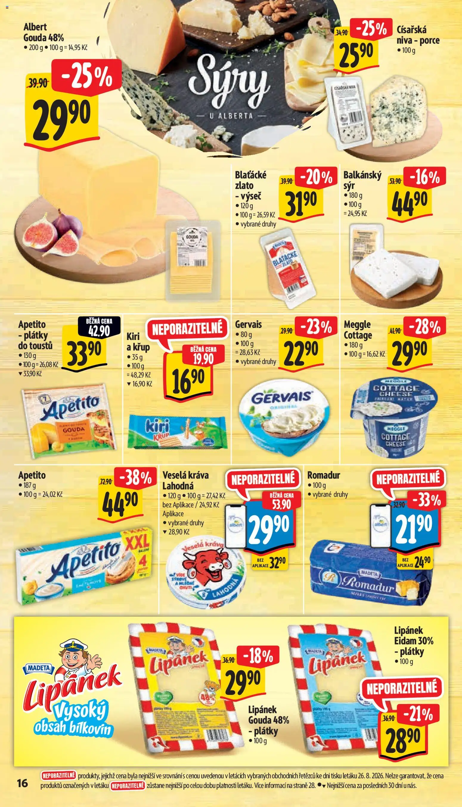 Albert leták - Hypermarket od 02.09.2026 | Strana: 24 | Produkty: Gouda, Sýry, Eidam, Niva