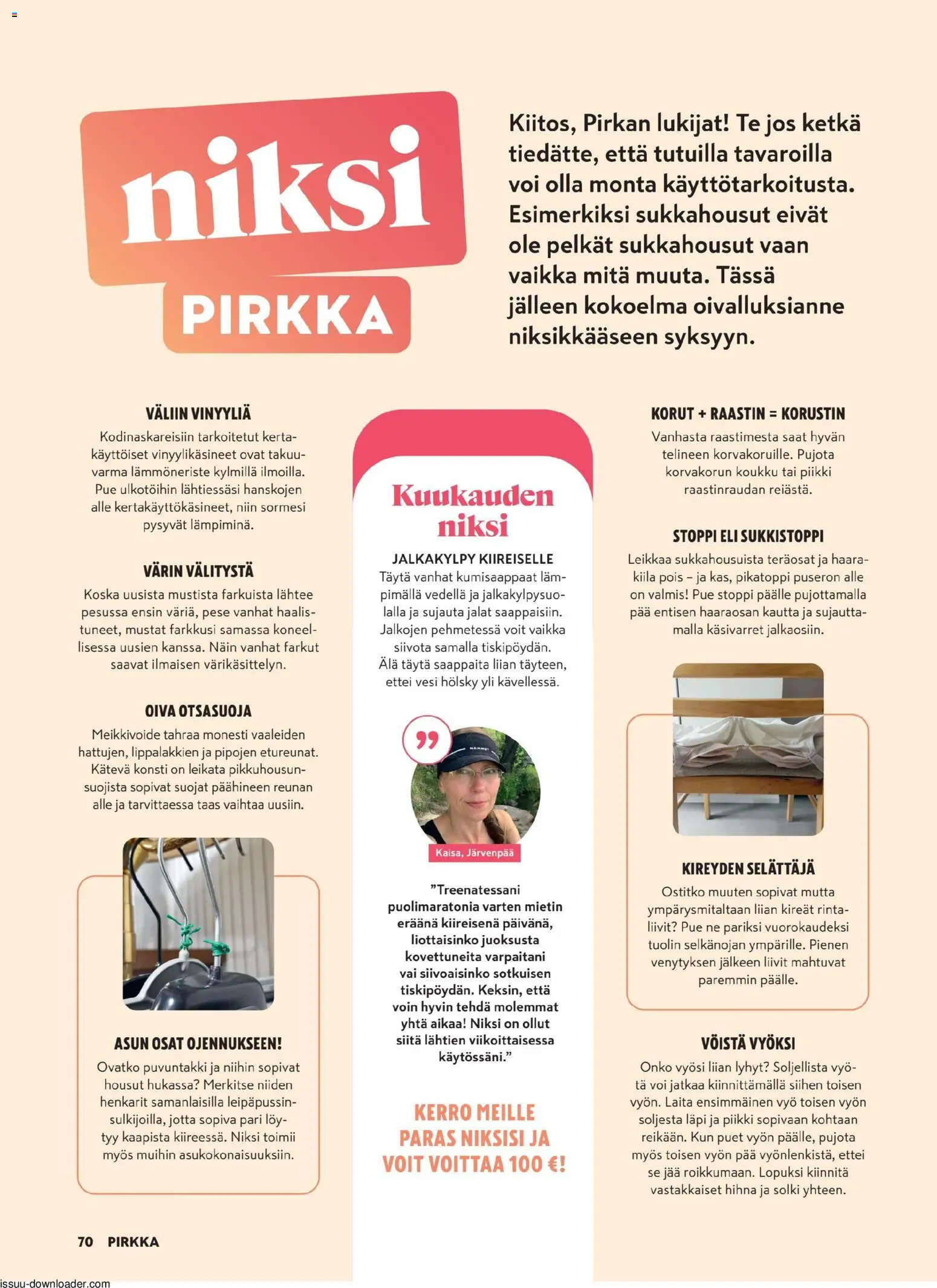 K-Citymarket - Pirkka – voimassa 26/08/2026 alkaen | Sivu: 70 | Tuotteet: Sukkahousut, Kumisaappaat, Vyö, Farkut