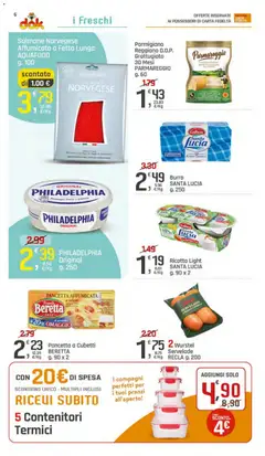 Anteprima del volantino DOK volantino valido a partire dal 23/07/2026 | Pagina: 6 | Prodotti: Salmone, Pancetta, Wurstel, Parmigiano