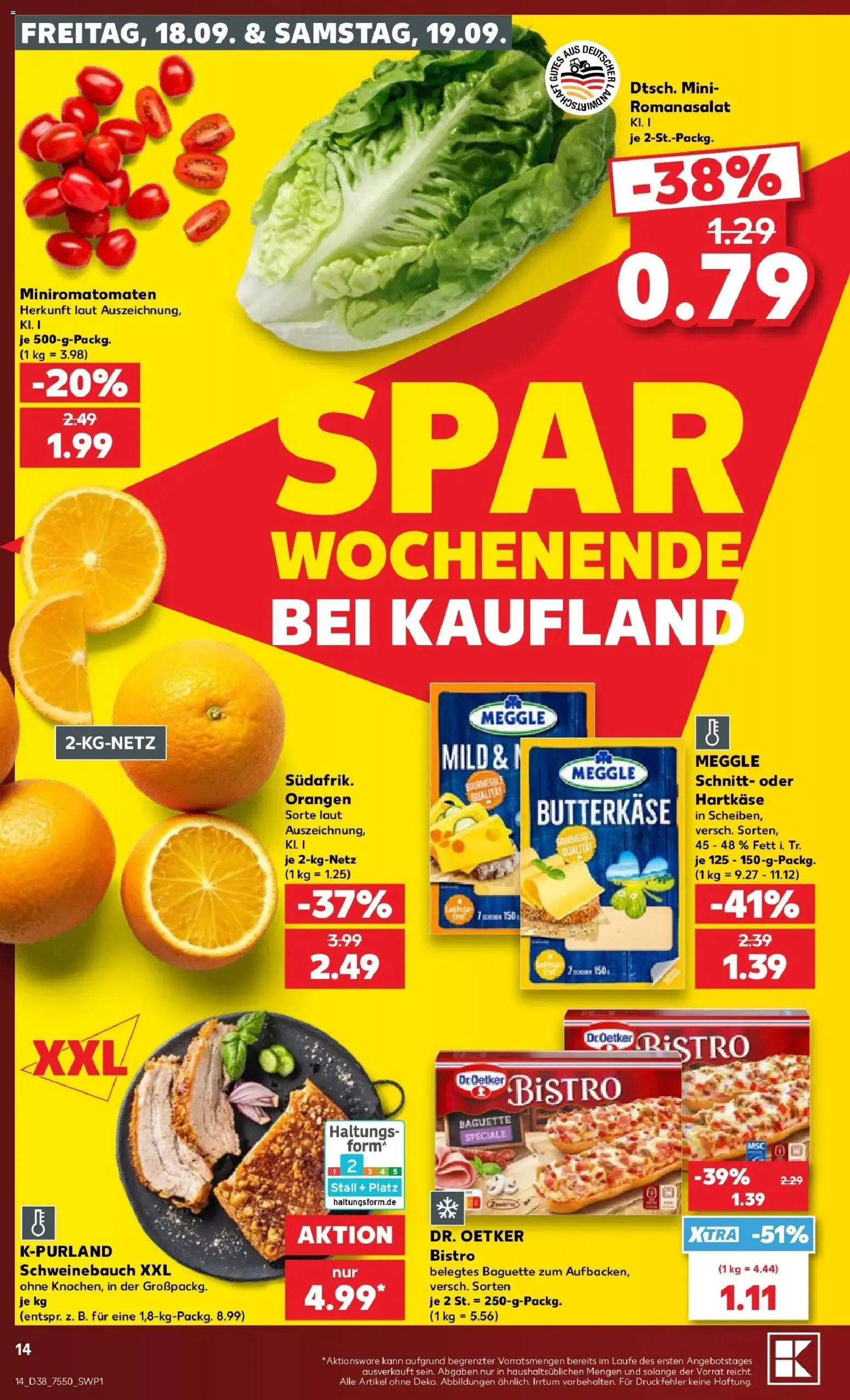Prospekt Kaufland ab 14.09.2026 » Angebote Online zum Blättern | Seite: 26 | Produkte: Schweinebauch, Baguette, Orangen