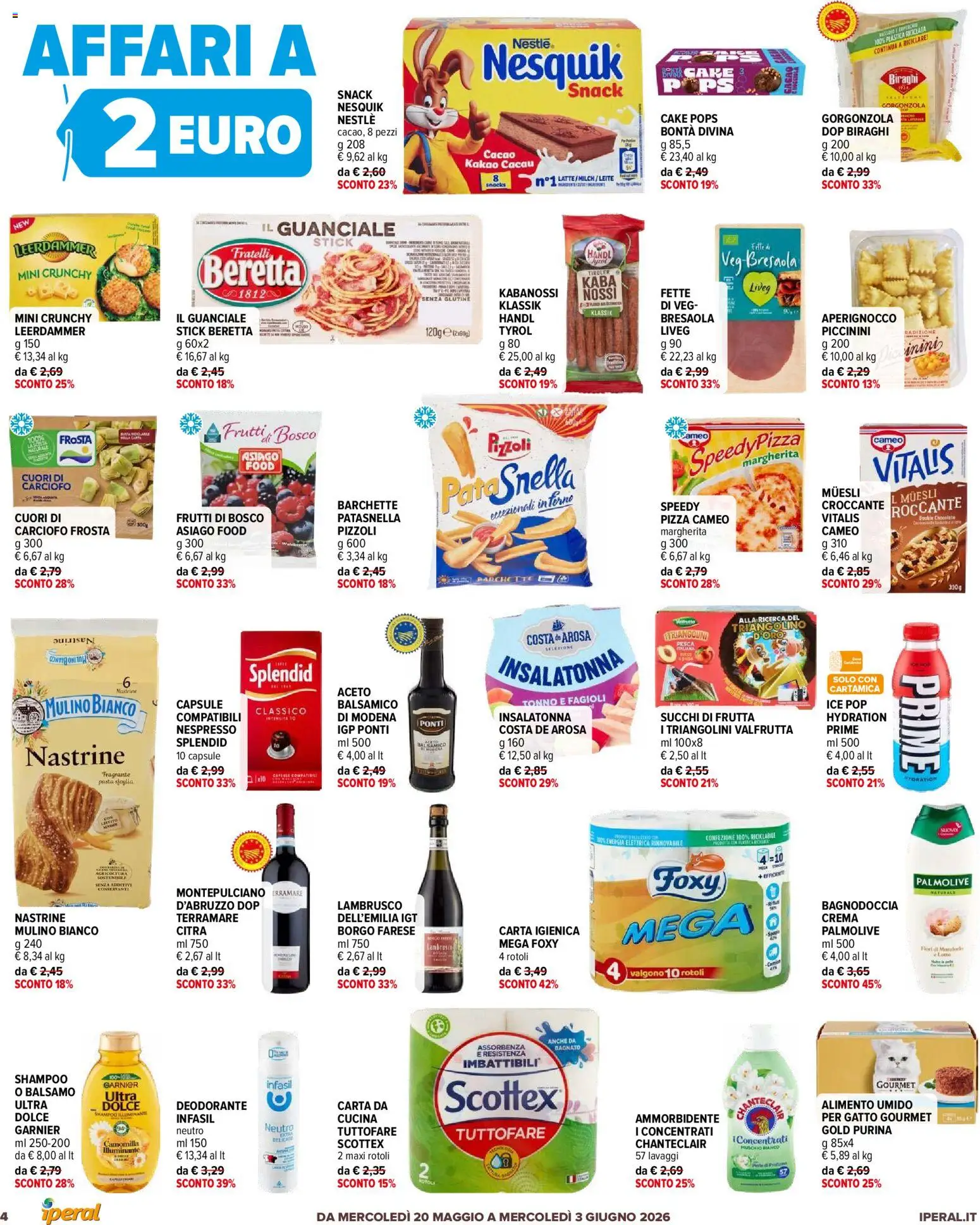 Volantino Iperal del 20.05.2026 | Pagina: 4 | Prodotti: Balsamo, Deodorante, Tonno, Aceto