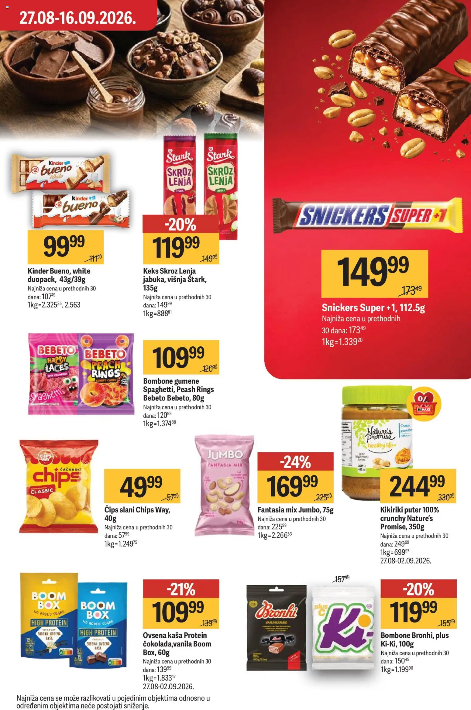 Maxi katalog - važi od 03.09.2026 | Strana: 34 | Proizvode: Kaša, Kikiriki, Puter, Candy