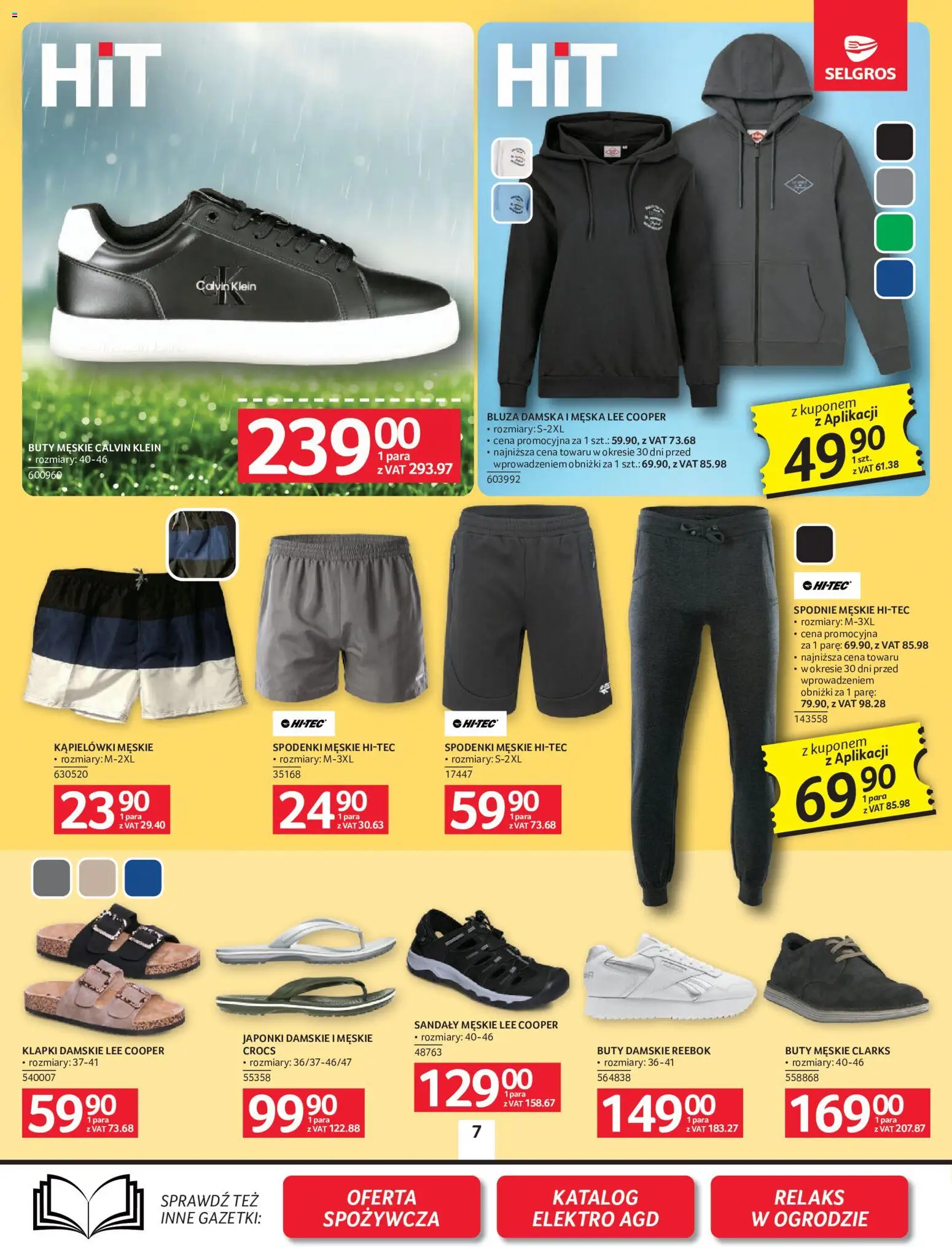 Selgros cash&carry gazetka - Oferta przemysłowa od 07.05.2026 | Strona: 9 | Produkty: Sandały, Klapki, Klapki damskie, Buty męskie