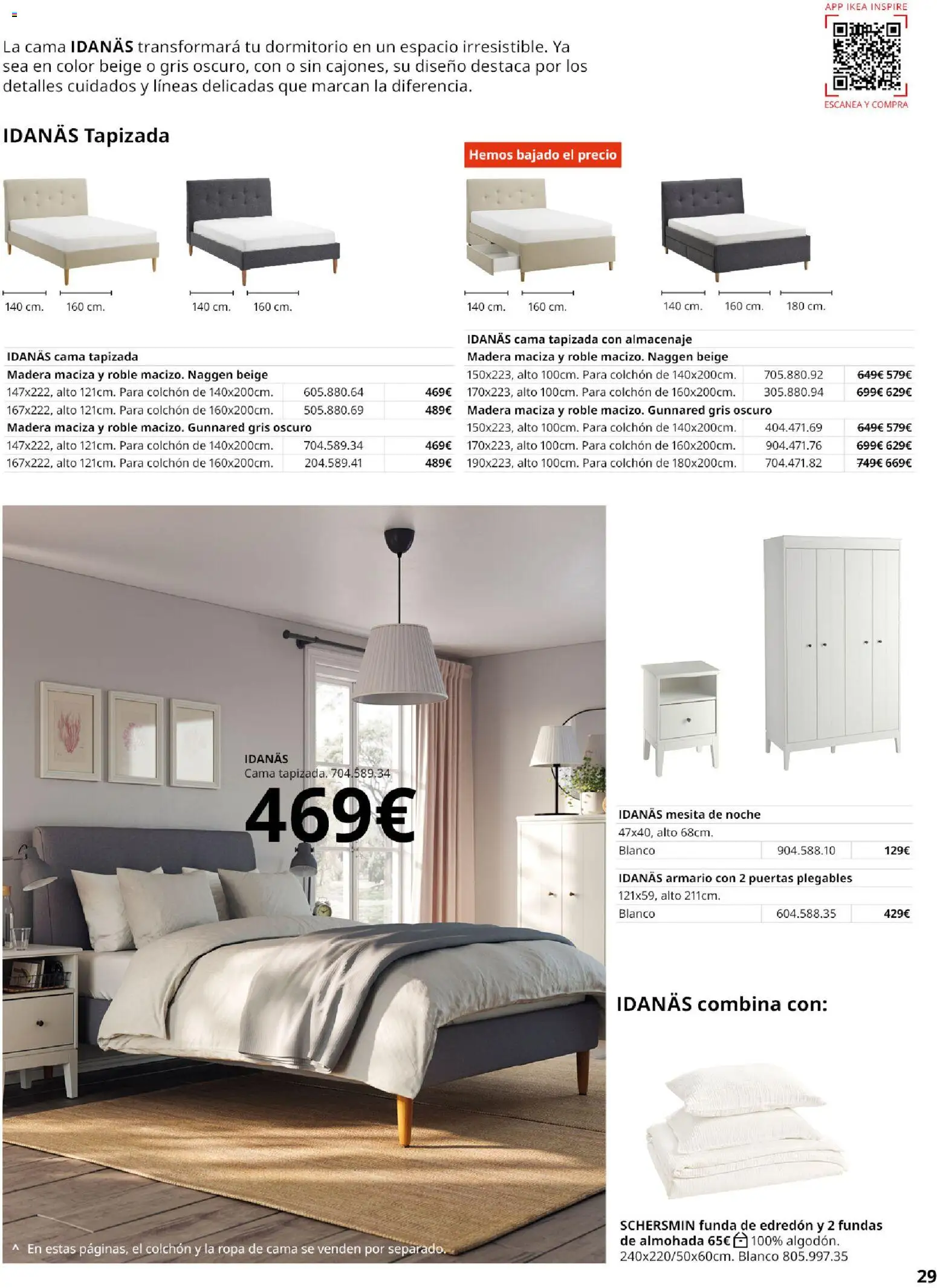 IKEA - Muebles para el dormitorio │ válido desde el 01/09/2026 | Página: 29 | Productos: Puertas plegables, Colchon, Funda, Ropa de cama