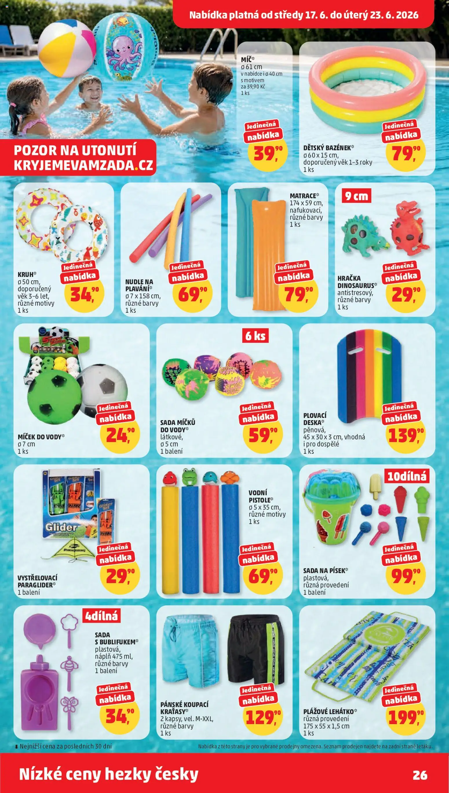 Penny Market leták od 17.06.2026 | Strana: 26 | Produkty: Dinosaurus, Písek, Nudle, Barvy