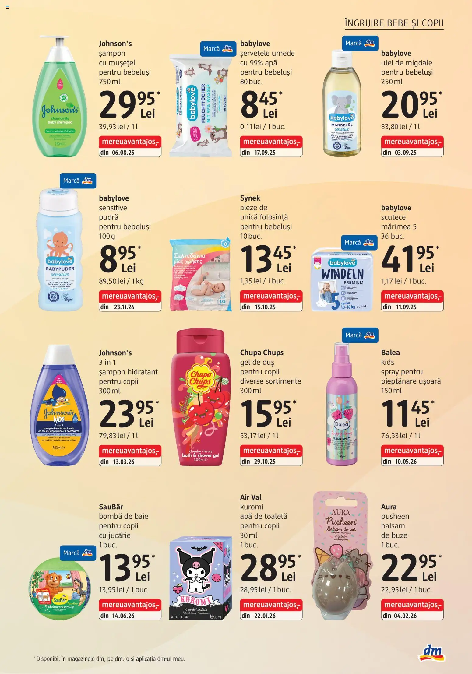 Noul catalog DM drogeriemarkt – valabil de la 27.08.2026 | Pagină: 19 | Produse: Bio, Ulei, Gel de duș, Absorbante