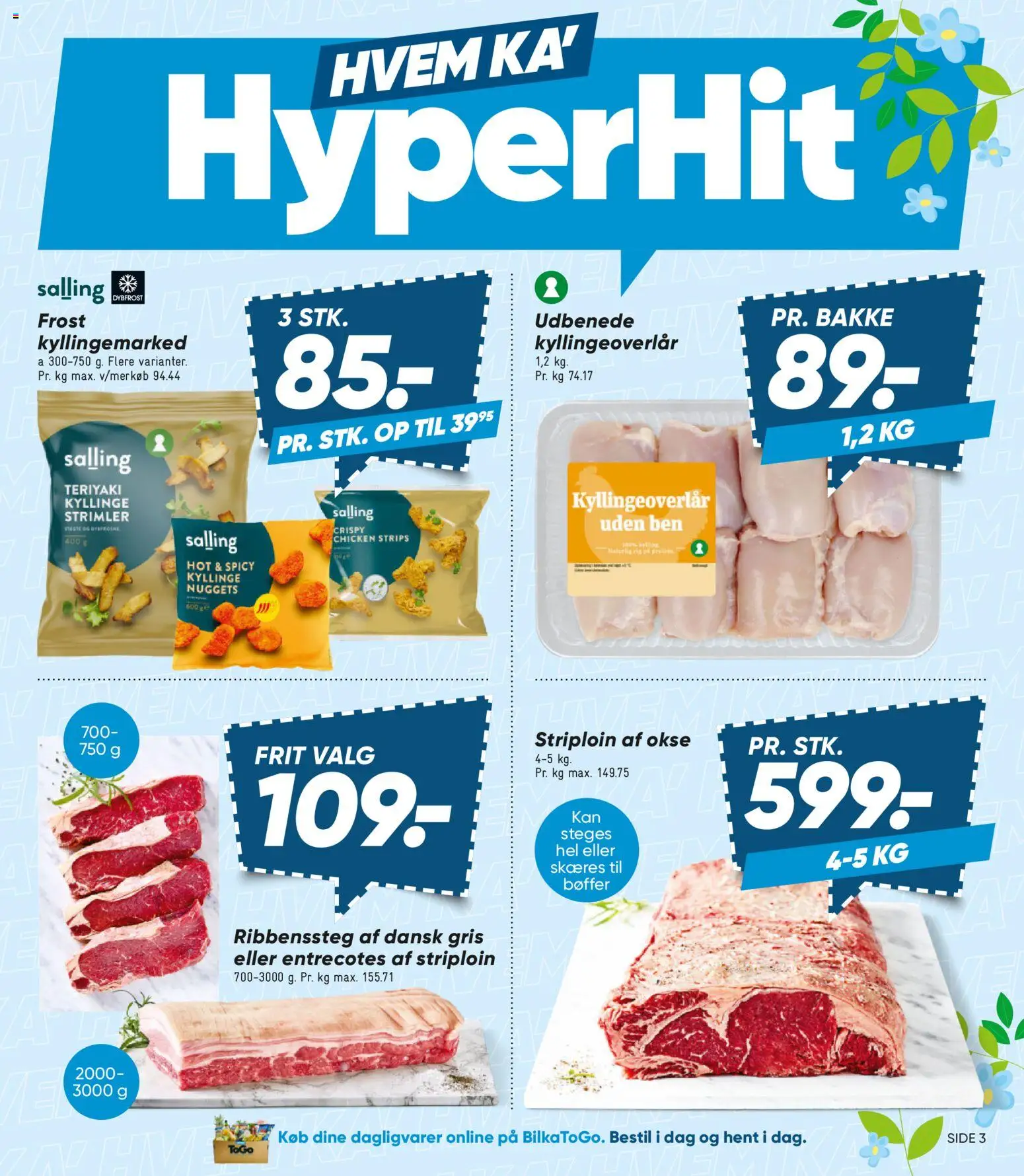 Bilka tilbudsavis – gyldig fra 08.05.2026 | Side: 3 | Produkter: Bøffer, Nuggets